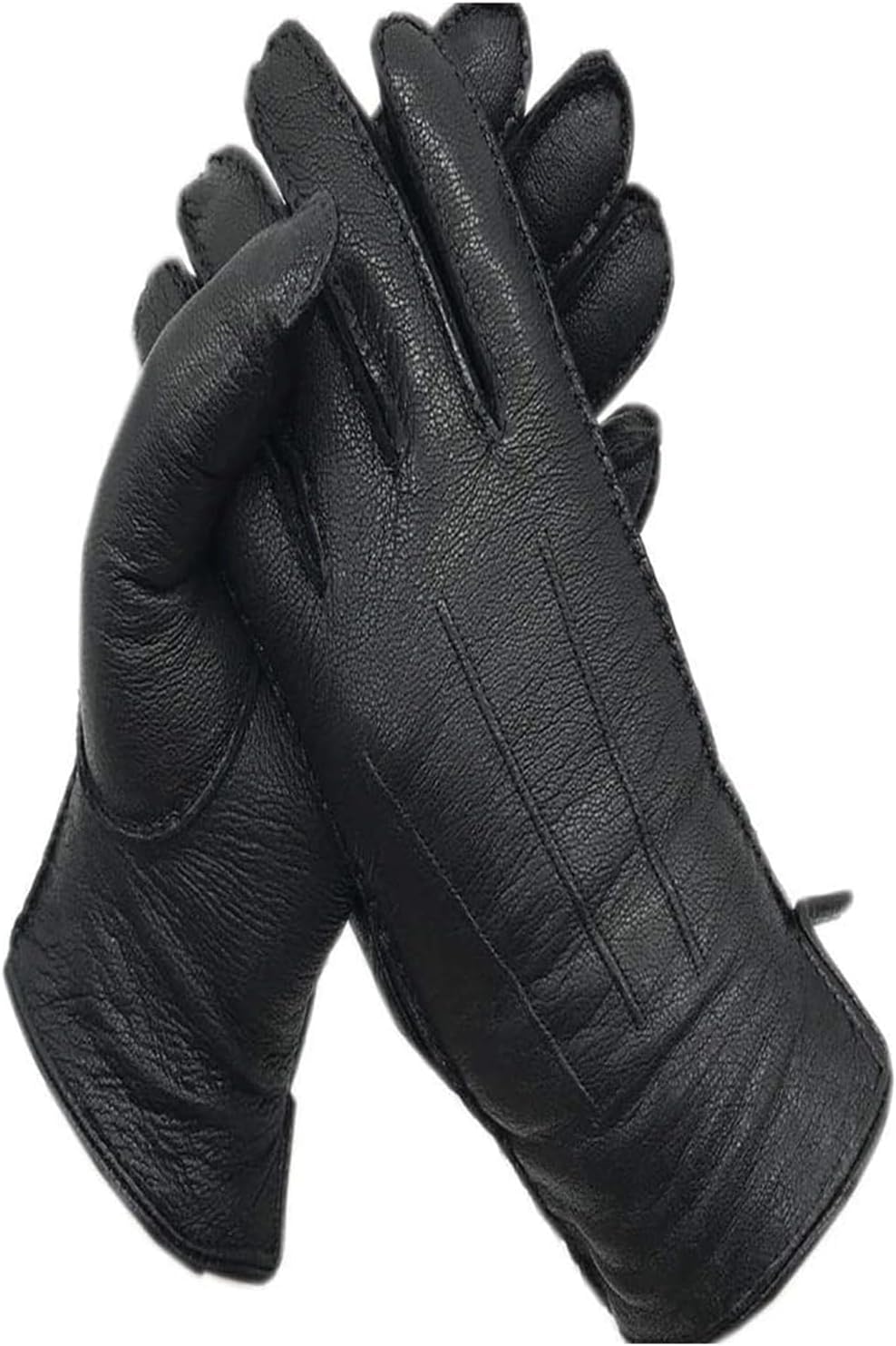 Guantes de Invierno Guantes de Invierno Gruesos con Forrado a Prueba de Viento Guantes de Cuero Linura de Lana Guantes de Ciclismo Guantes de Clima frío Guantes Moto
