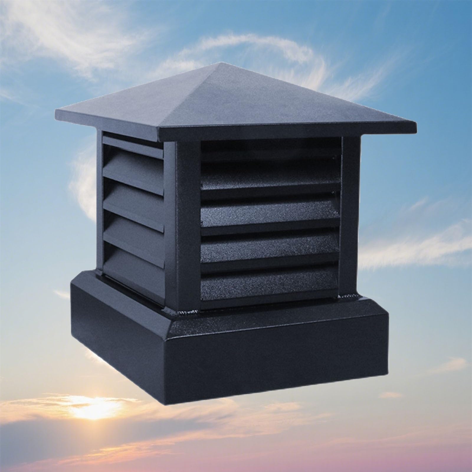 escape sombrerete de chimenea 25-45 cm, chimenea lluvia cubierta de chimenea para exterior, conducto de chimenea Sombrerete para Ventilación, Aleación de aluminio Cuadrado sombrerete de chimenea, fl