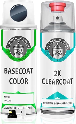 ERA Paints (EBLPBL - Compatible con perlas azules modernasreemplazo para CHRYSLER pintura en aerosol de retoque exacta y capa transparente 2K -