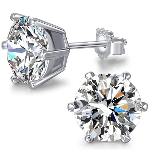 JUNENTER AbTiCgX^bhsAXADJ[ VVS1 EhV~[g_ChA14KCG[S[hbLVo[A6vOsAX WG[Mtg (4JbgAEh 8mm)(White Gold,1ct*2-6.5mm)