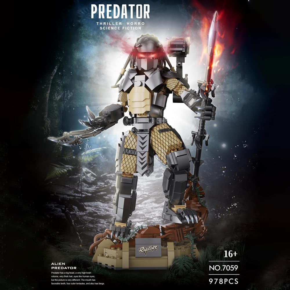 highdar Technik Alien Warrior Modellbausatz, 978 Klemmbausteine Detailgetreue Sci-Fi-Figur Konstruktionsspielzeug, Geschenk für Jugendliche und Erwachsene