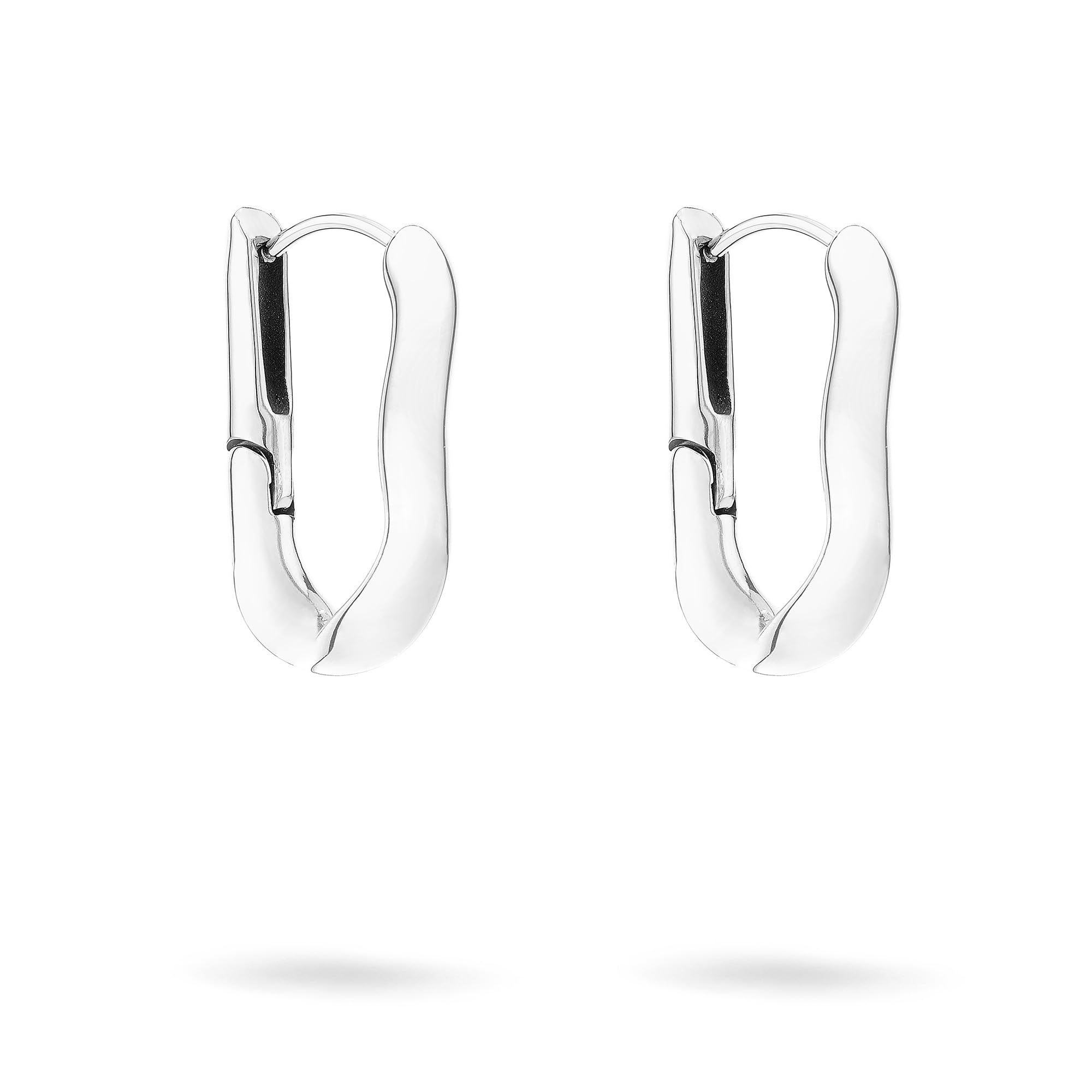 Liebeskind Berlin LJ-1641-E-25 Creole Earrings Stainless Steel in Silver, 2,5 cm, Stainless Steel, No Gemstone