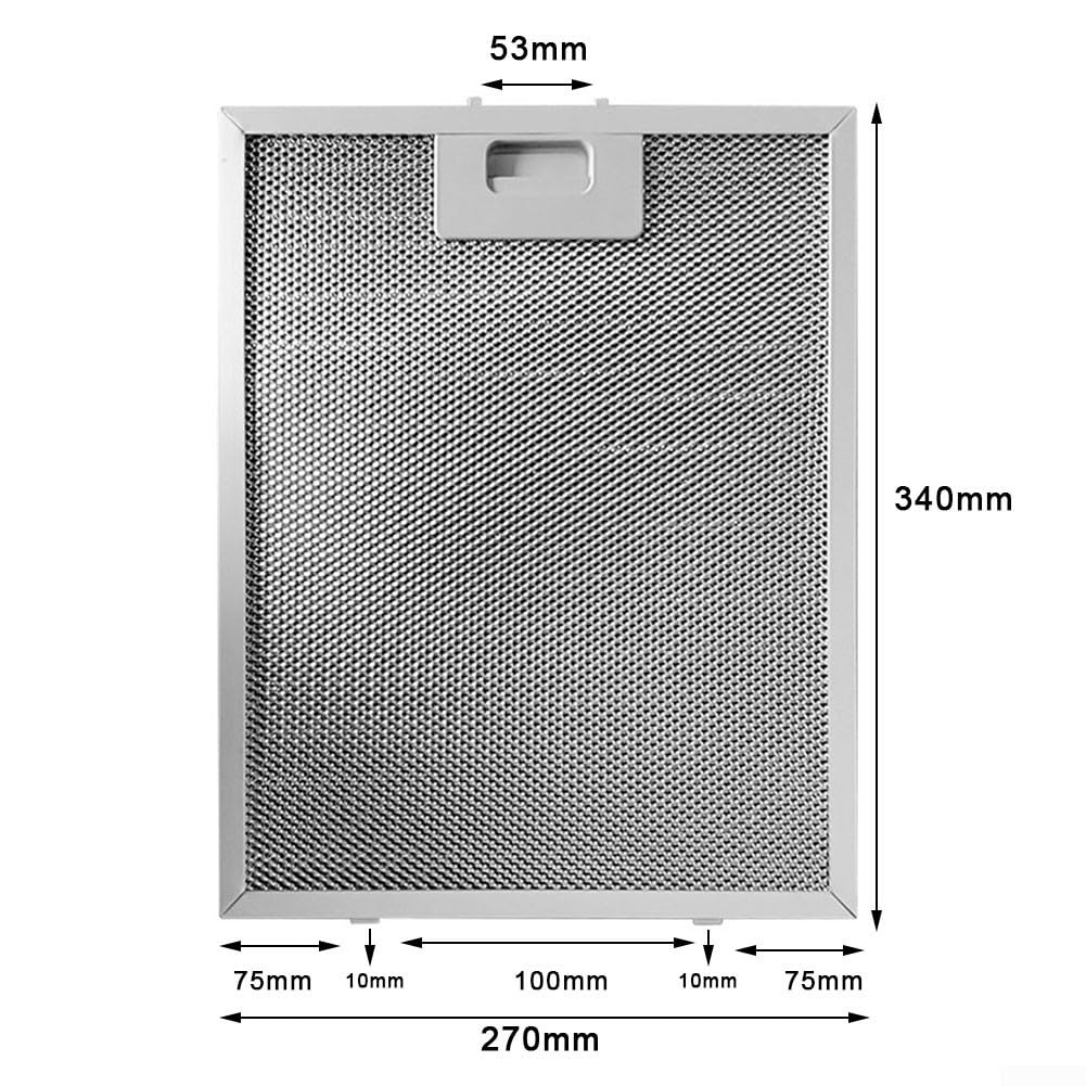 3 Filtri Antigrasso Per Cappa Cucina 340x280 Mm - 5 Strati