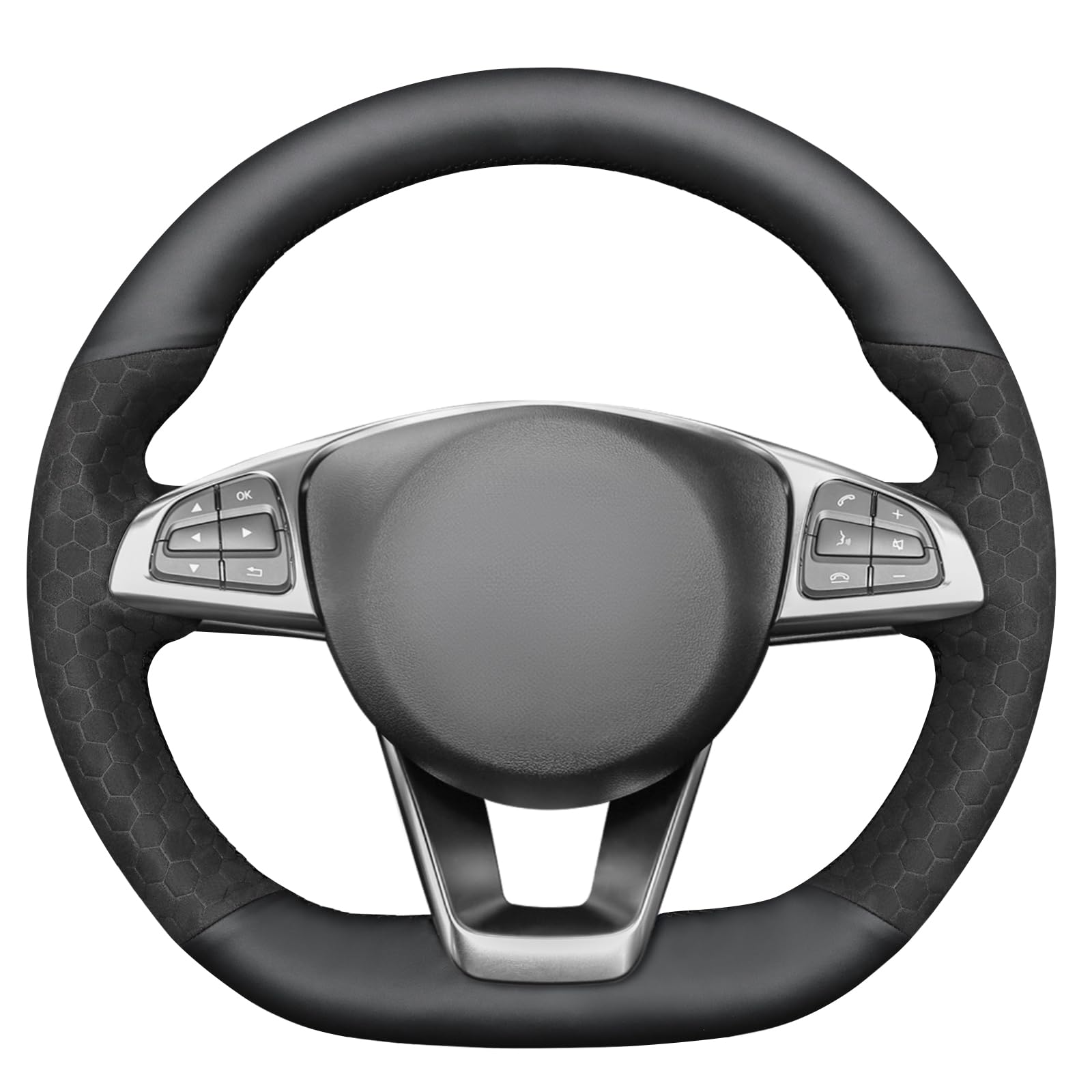 MEWANT Funda de Volante para W205 AMG C43 C117 AMG GLA 45 X156 C218 W213 X253 C253 GLC 43 AMG W166 W222 SLC R172 R231 | W205 AMG C43 C117 AMG GLA 45 X156 C218 W213 X253 C253 GLC 43 AMG W166 W222 SLC R172 R231 Transpirable Duradero