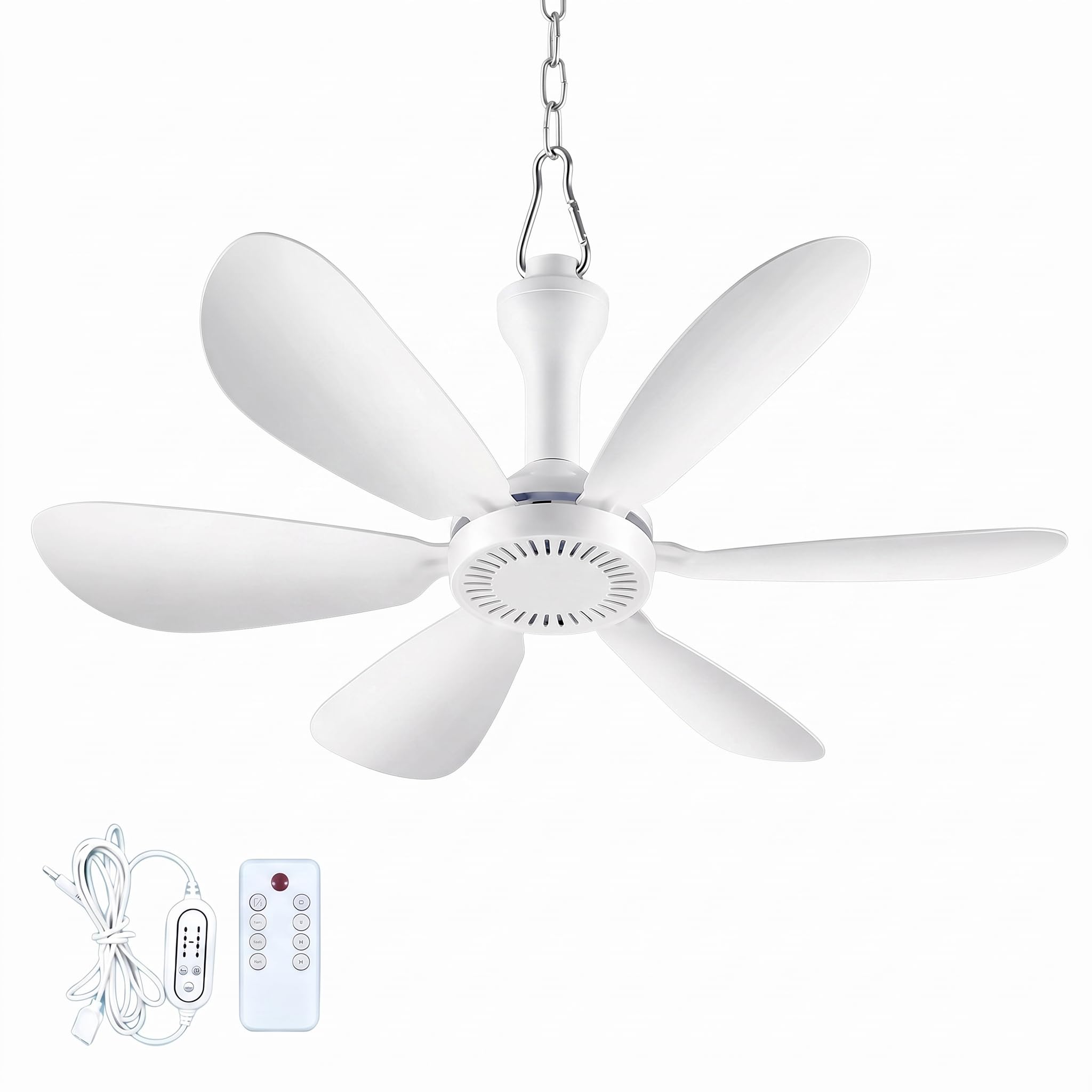 Ceiling Fan with Remote Control,Camping Fan,Rechargeable Tent Ceiling Fan