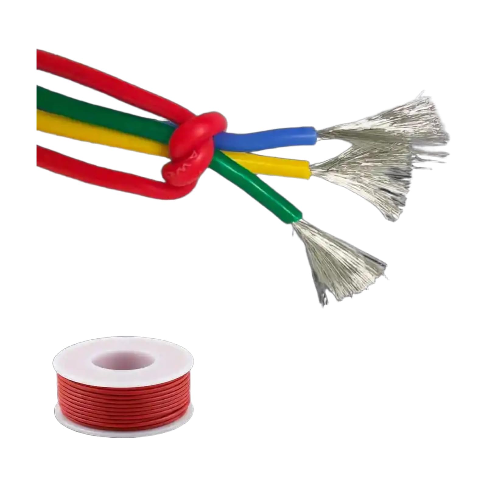 18/20/22/24/26/28 AWG Flexible aislamiento de silicio cable electrónico cobre 5 color DIY LED (negro; 3 metros; 22 AWG)