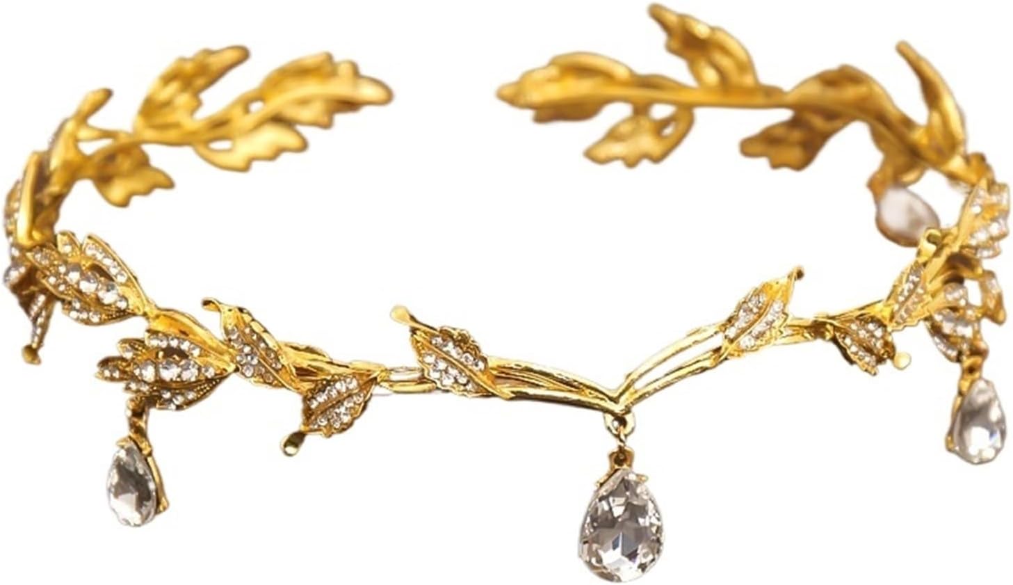 Custom Rhinestone Forehead Chain & Tiara - Elegant Crystal Headdress For Weddings