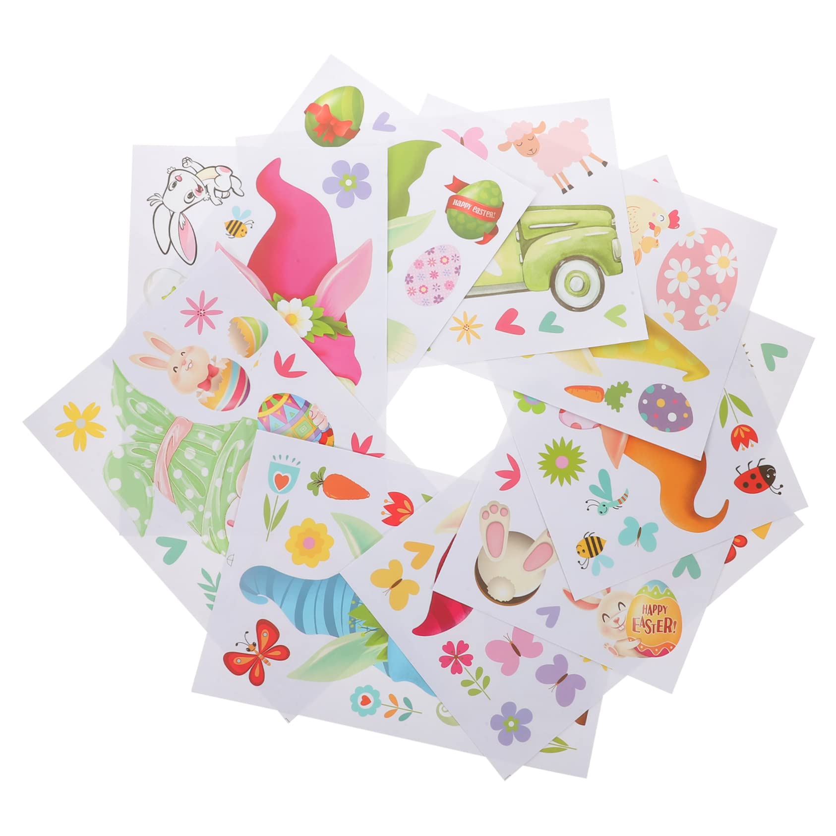 MAGICLULU 5 Juegos Ventana De Pascua Pegatinas Vidrios Polarizados Decoraciones Calcomanías Puerta Película De La Ventana De Navidad Persianas De Polivinilo 9 Hojas * 5