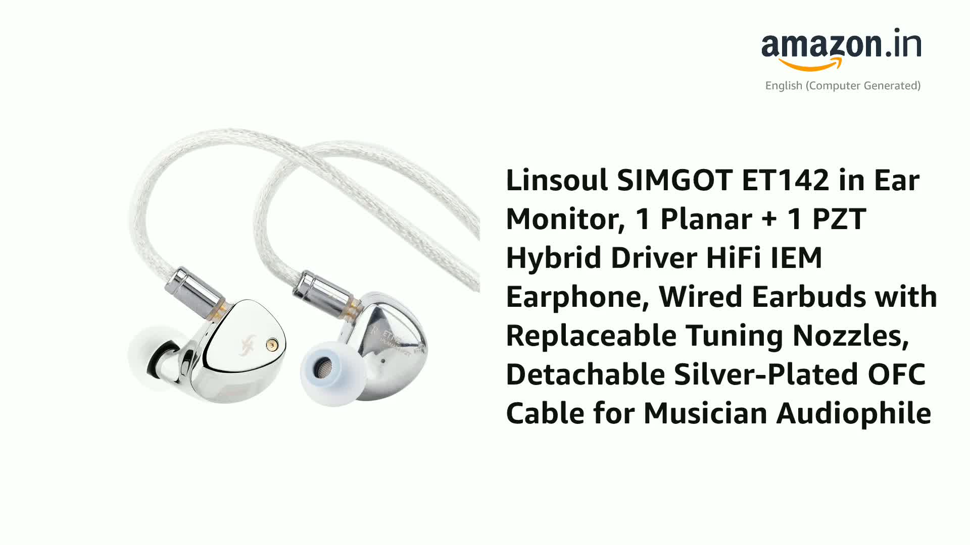 ヘッドフォン/イヤフォン SIMGOT ET142 SIMGOT ET142 | Advanced Dual-Symmetric Magnetic Planar & PZT
