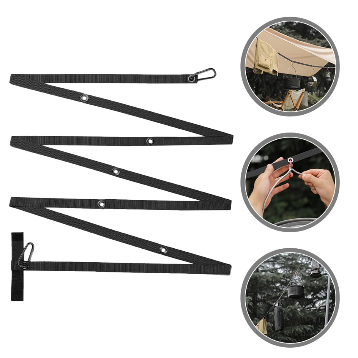 TOPBATHY 4sets Corda Da Campeggio Resistente Agli Abrasioni Stendibiancheria Da Esterno Multiuso e Antivento Per Tende Escursioni e Attività All Aperto