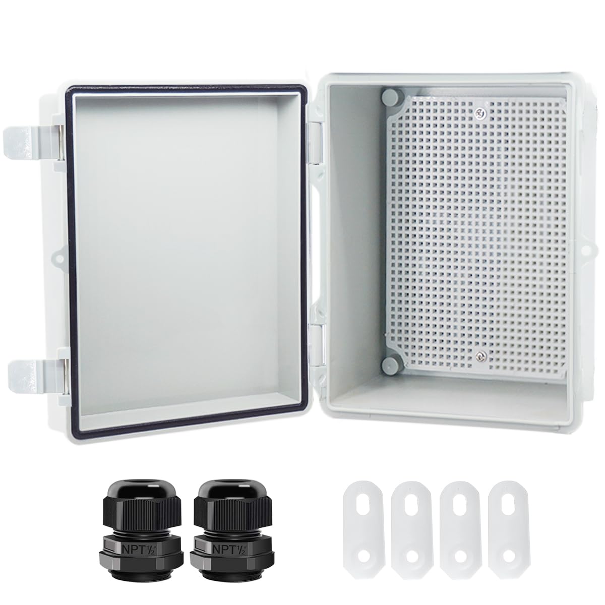 Otdorpatio Junction Box, Hinged Cover IP67 Waterproof ABS Project