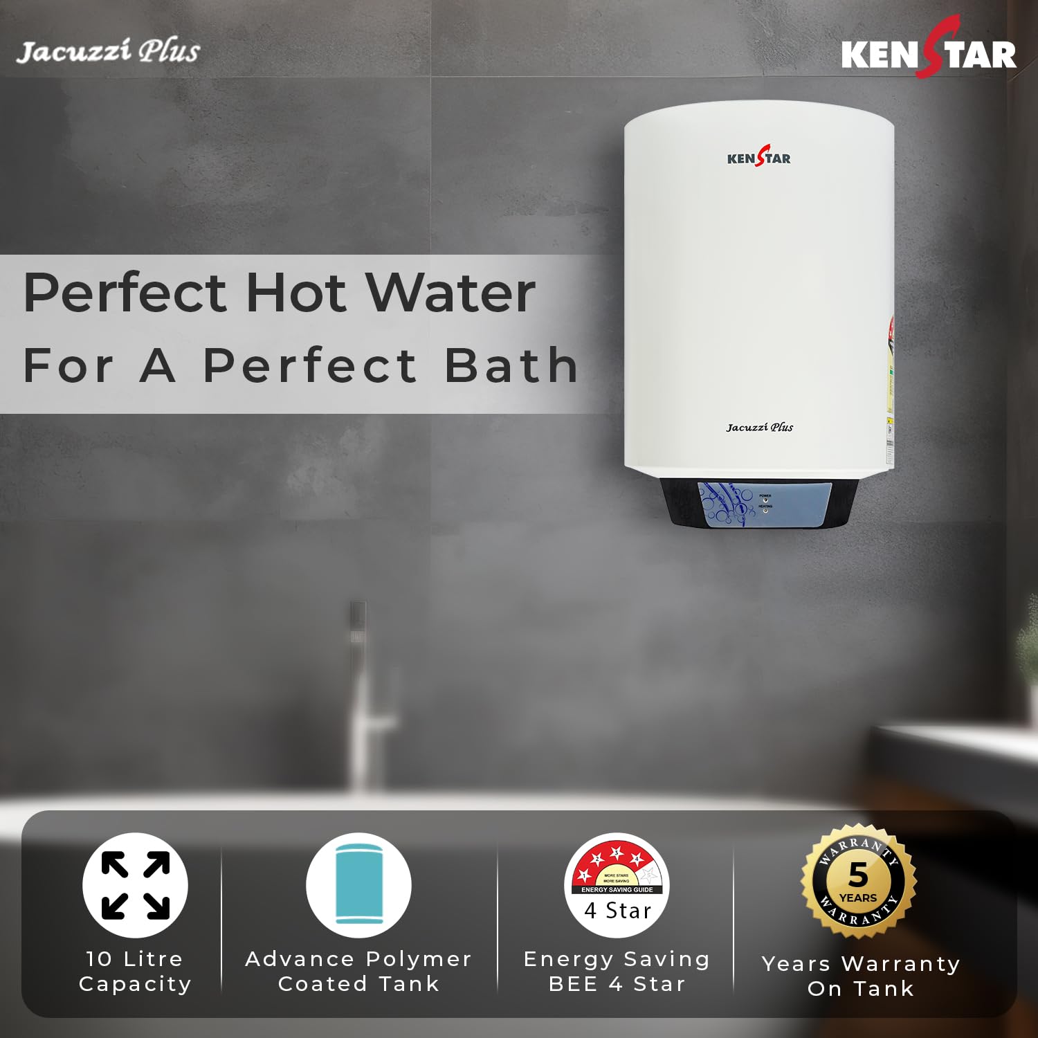 Jacuzzi Kenstar Geyser 10 Litre Kenstar Jacuzzi Plus 10l Vertical