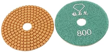ELECTROPRIME Grit 800 Granite Tile Concrete Stone Diamond Polishing Pad, 2-Piece