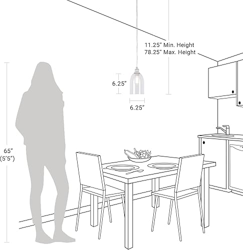 Miniatura 4 de Catalina Lighting 23124-000 Mid-Century - Mini colgante de globo de cristal, 8 pulgadas, latón