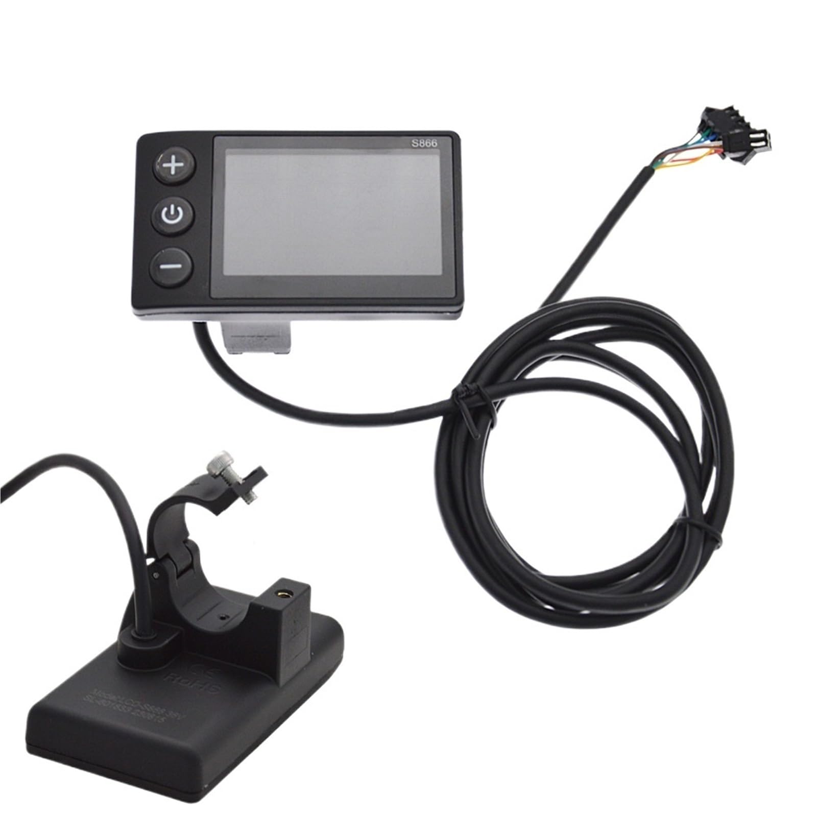 Pantalla para Ebike, Kit De Controlador Onda Sinusoidal S866 con Pantalla LCD, Conjunto Conversión Motor