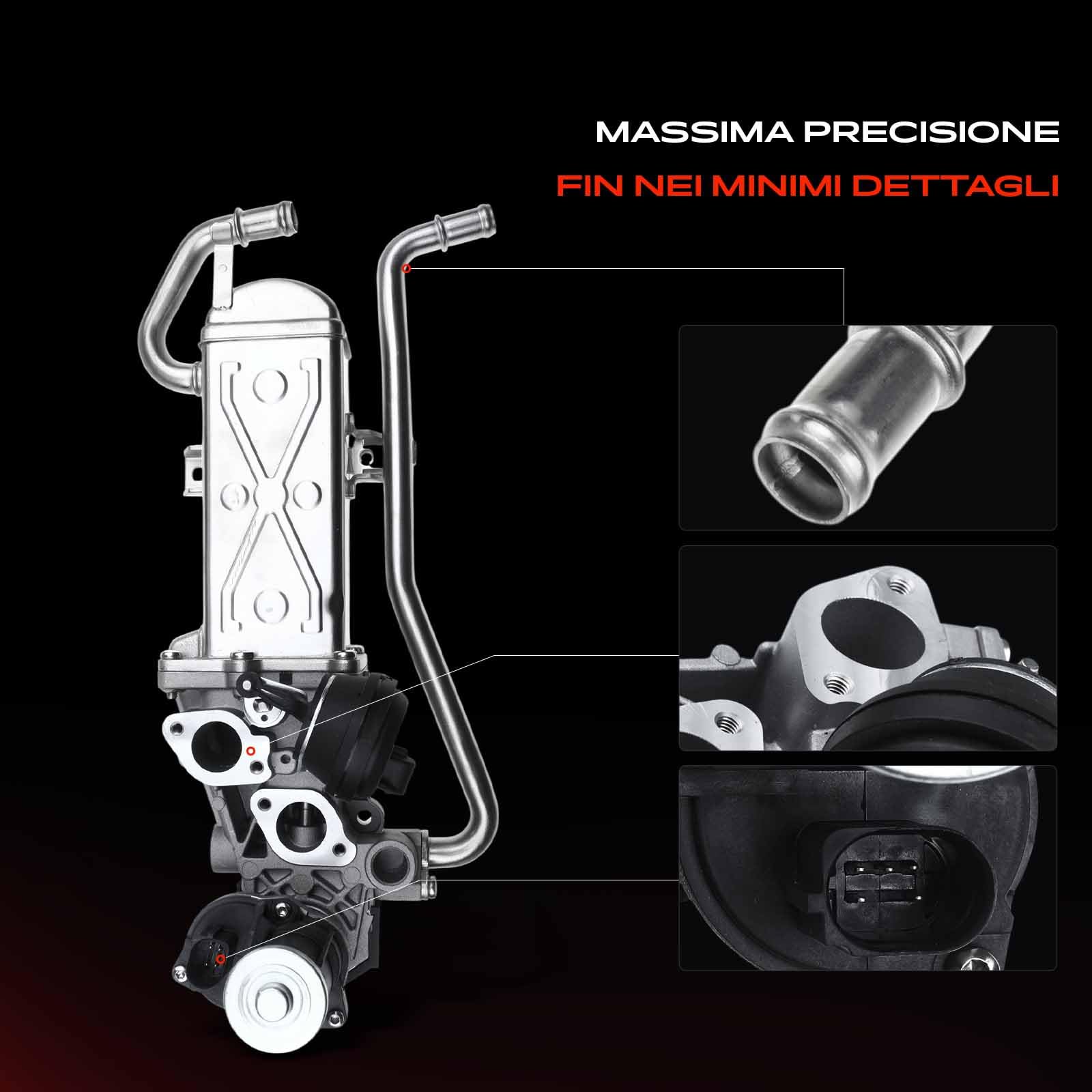 Frankberg Valvola EGR Valvola di ricircolo dei gas di scarico 03P131512E | Compatibile con: R.o.o.m.s.t.e.r 5J7, Fabia II 542, Ibiza IV ST 6J8 6P8, Ibiza IV Sportcoupé 6J1, Ibiza IV 6J5