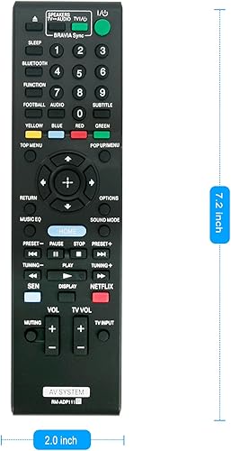 Miniatura 4 de RM-ADP111 Control remoto de repuesto aplicable para Sony BDV-E2100 BDV-E4100 BDV-E6100 BDV-E3100 Blu-ray DVD Sistema de cine en casa