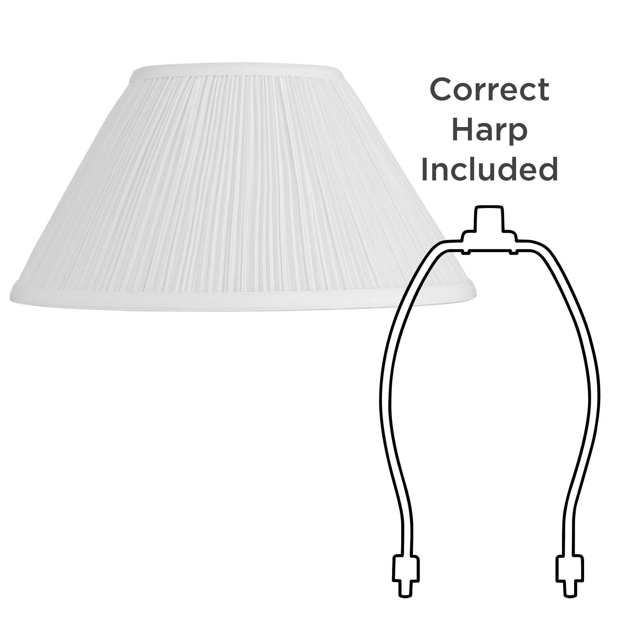 Grand Abat-jour De Cheminée En Lin Blanc Ivoire De 15,2 Cm De Haut X 43,2 Cm De Bas X 25,4 Cm De