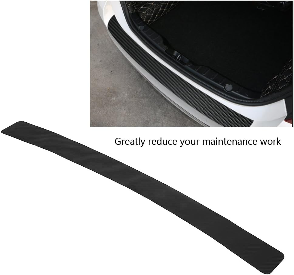 Adhesive Rear Bumper Guard, Keenso Self Adhesive Rear Bumper Sticker Decal Protector Strip Protective Rear Door Sill Guard