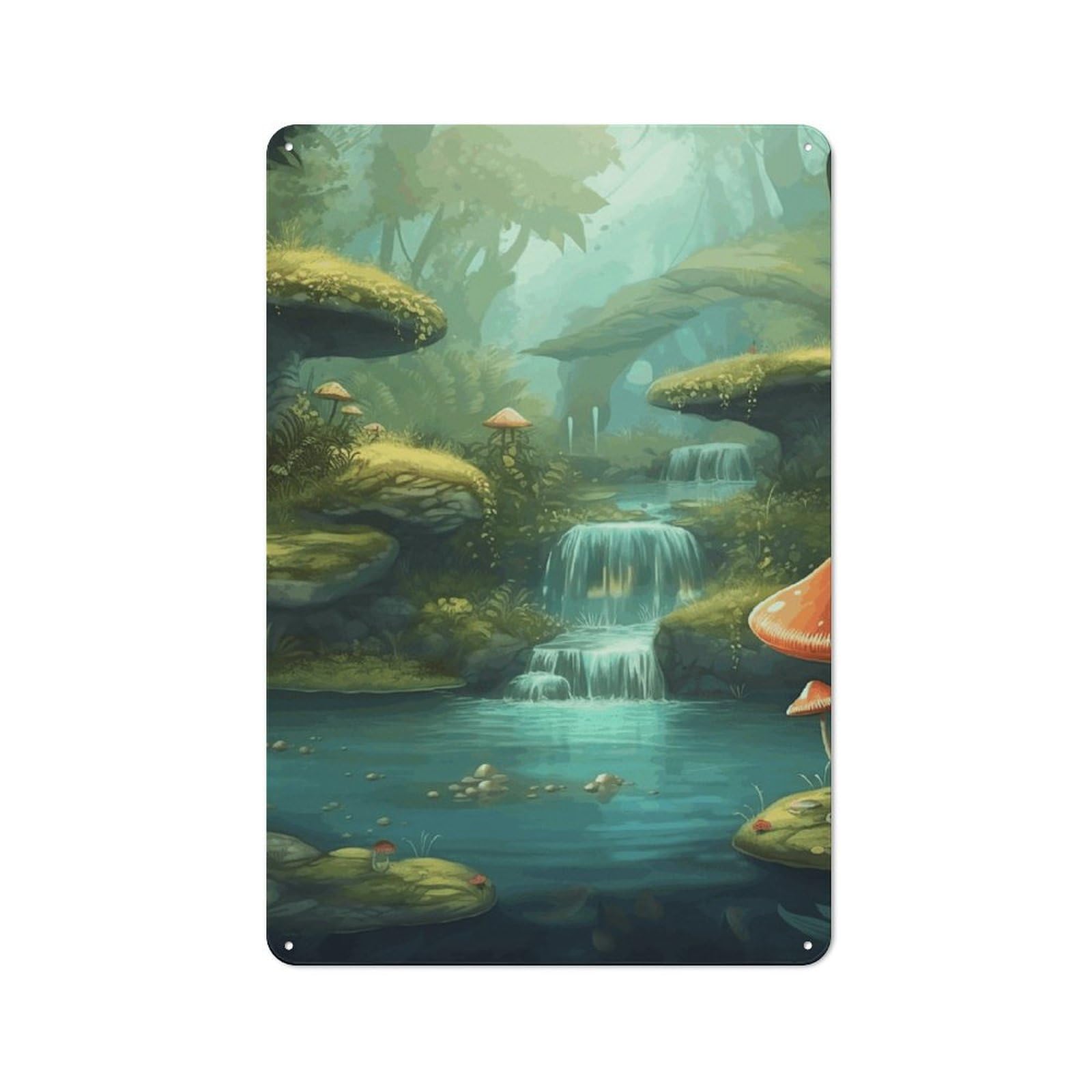 Peinture suspendre métal mur vide affiche rivière fantastique