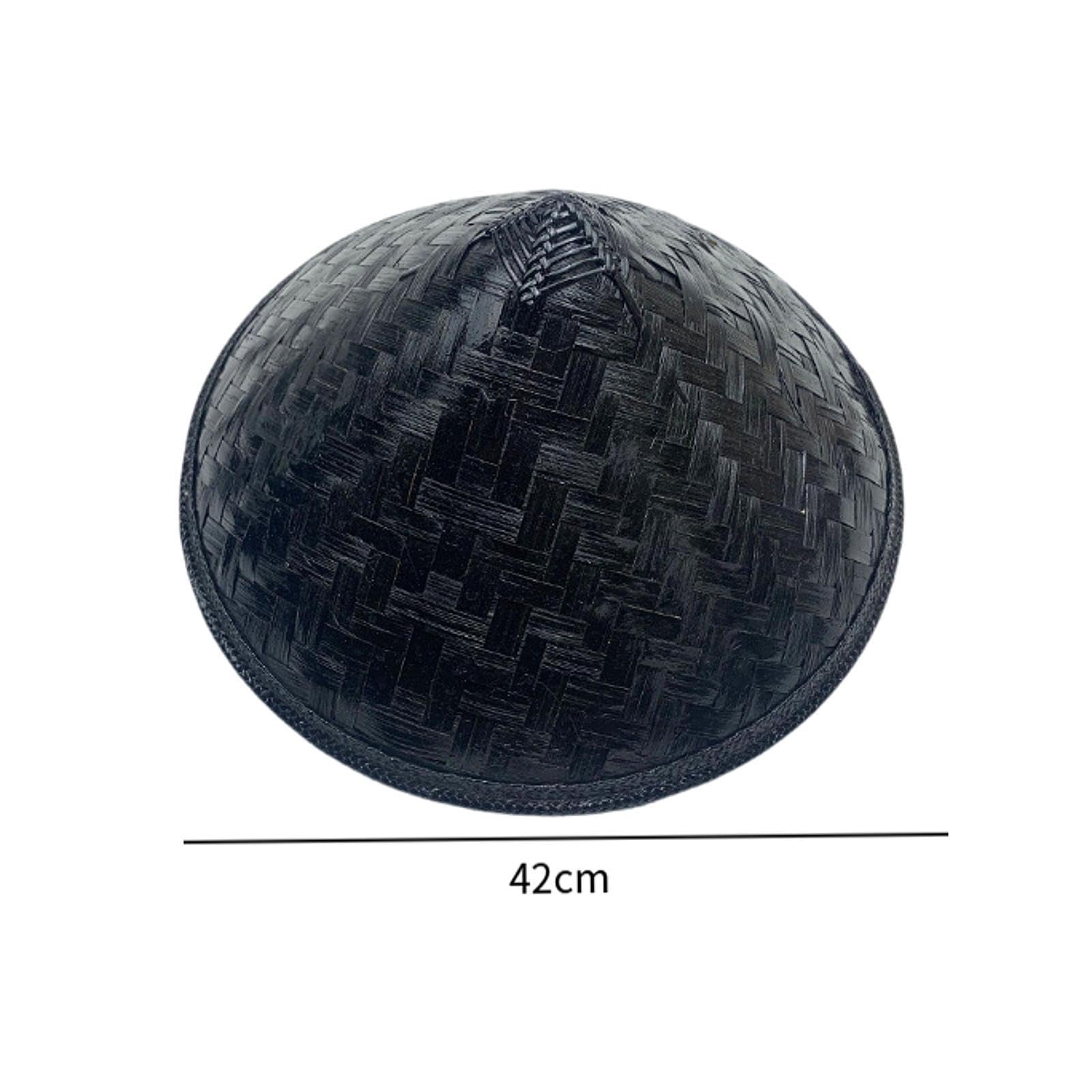 Sombrero Tejido de Bambú para Excursiones Accesorio de Viaje para Adultos Y Niños, 42CM