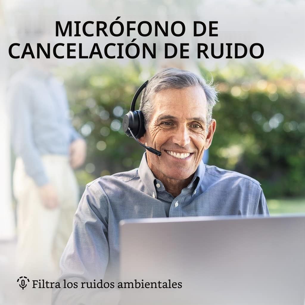 Avantalk Alto Solo - Auriculares Inalámbricos con Micrófono para PC y Ordenador, con Solución Bluetooth Qualcomm, Cancelación de Ruido CVC, Soporte de Carga, Modo Silencio y Audio con Cable