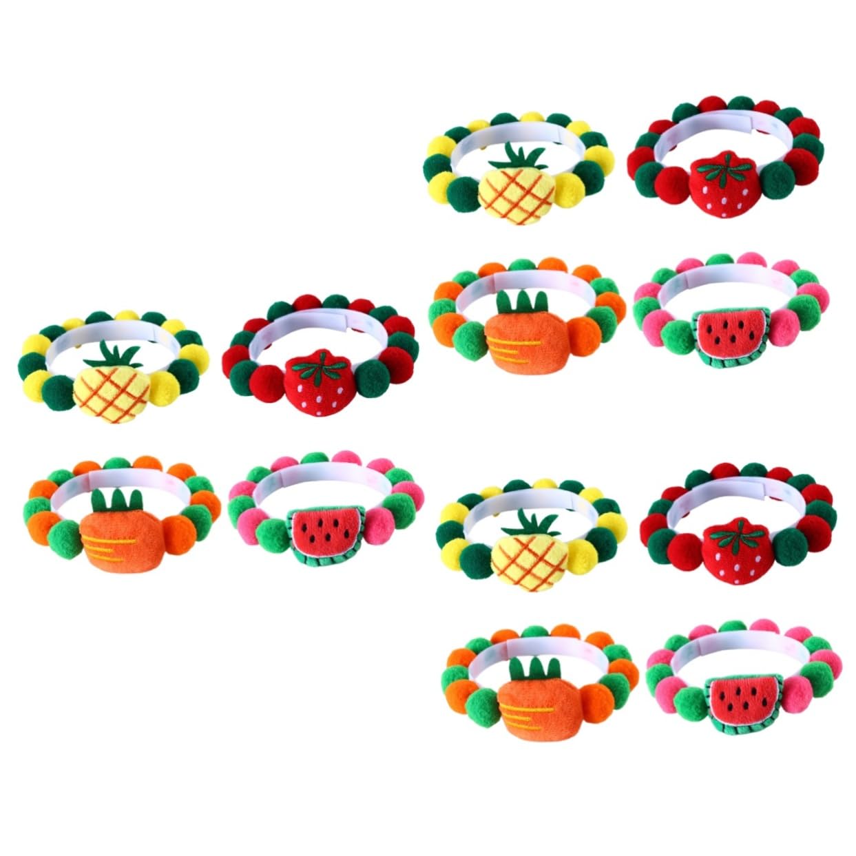 POPETPOP 12stücke Teiliges Katzenhalsband Mit Bunten Fruchtbällen Einstellbares Und Atmungsaktives Halsband Für Haustiere Für Festivals Und Partys