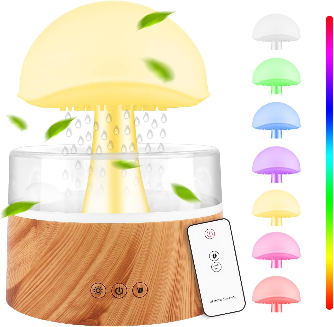 Glovios 3 in 1 Wolke Luftbefeuchter 500ML Rain Cloud Humidifier Regengeräusche Aroma Diffusor