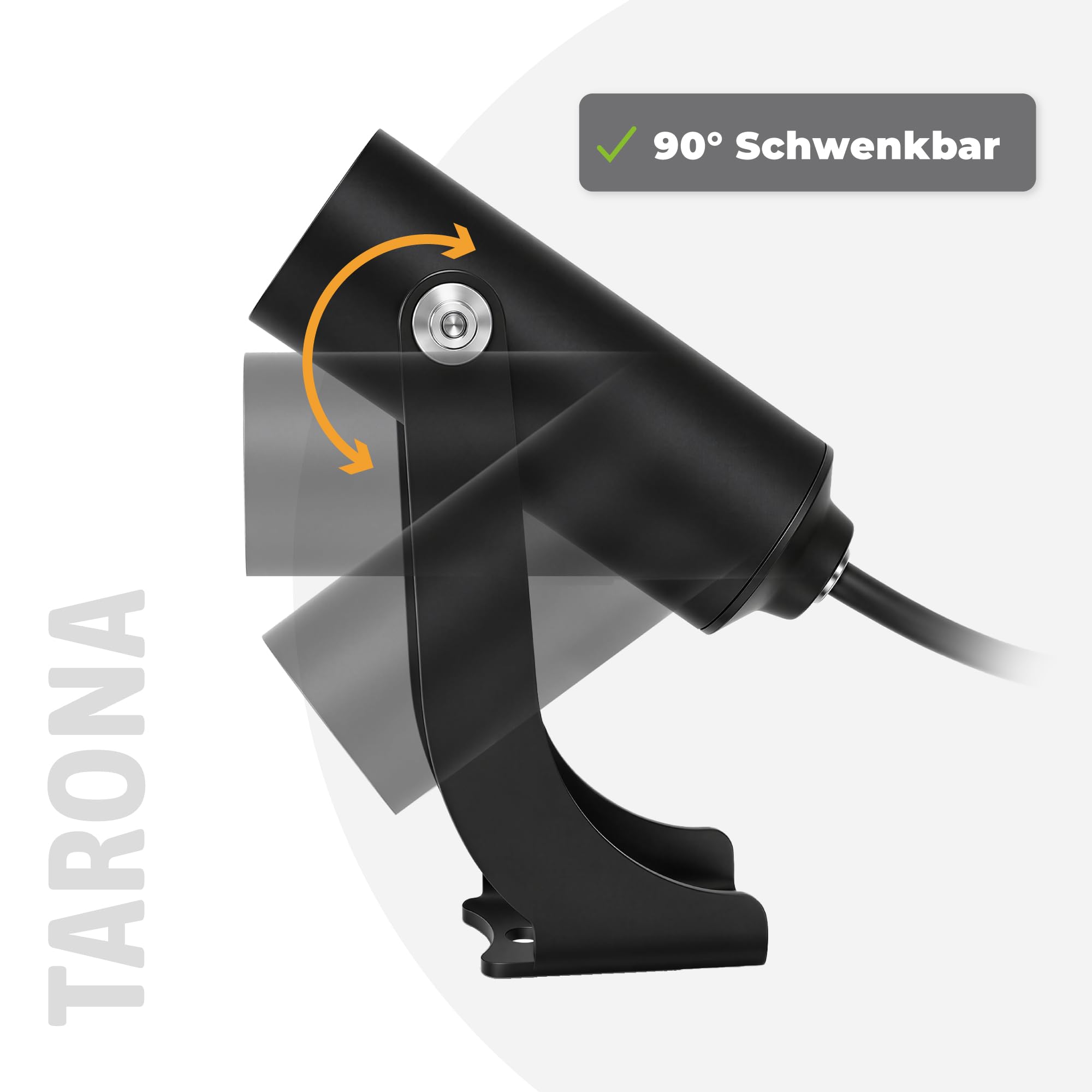 SSC-LUXon 6er Set TARONA Mini Gartenstrahler Ambientespot schwarz 2W warmweiß IP65 für Außen & Innen Carport Veranda Eingang