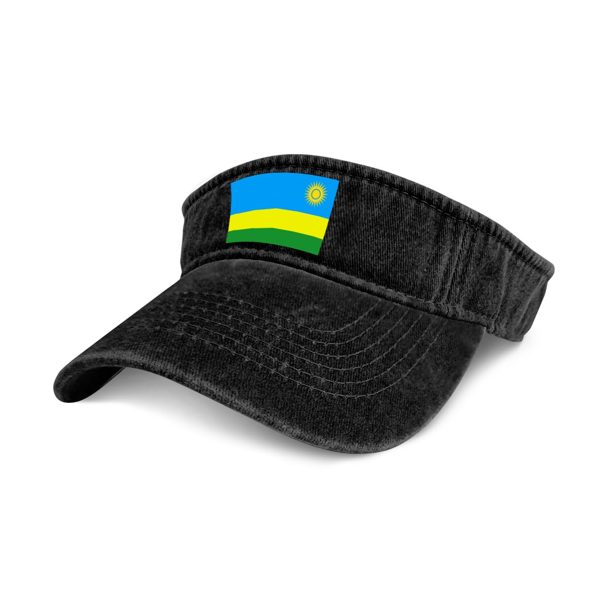 Rwanda Rwandan Flag Sun Visor Hats Sport Wear Athletic Beach Leisure Hat for Women and Men Golf Cap