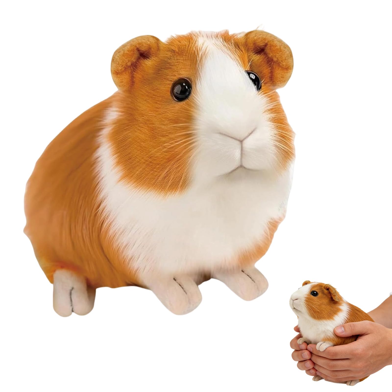 QiiWuic Guinea Pig Toy, Brown Guinea Pig Teddy with Soft Plush Material, Realistic Stuffed Animal for Home Decoration and Daily Companionship, Cuddly Guinea Pig Plush Gift