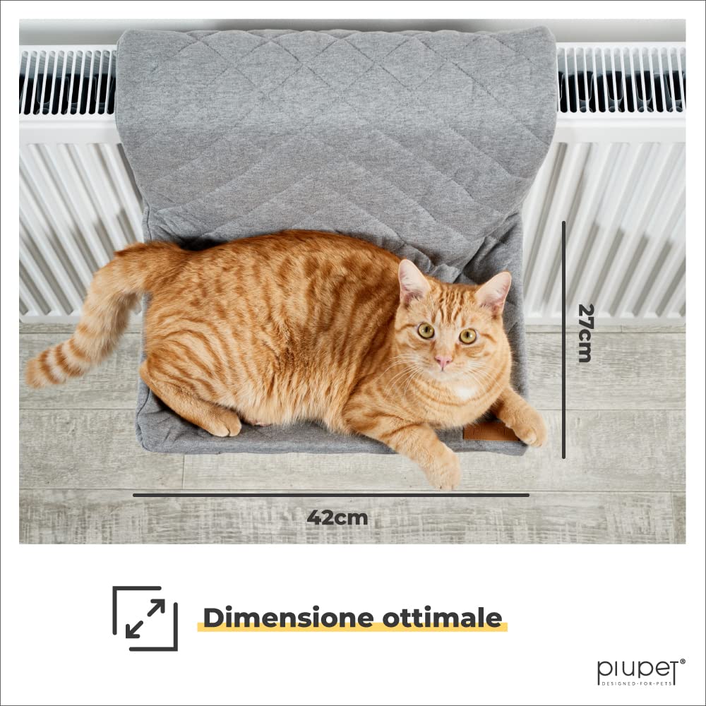 PiuPet® Amaca per Gatti termosifone I per Gatti Fino a 7kg I Adatto a Molti radiatori Comuni I Cuccia Gatto termosifone | Amaca Gatto