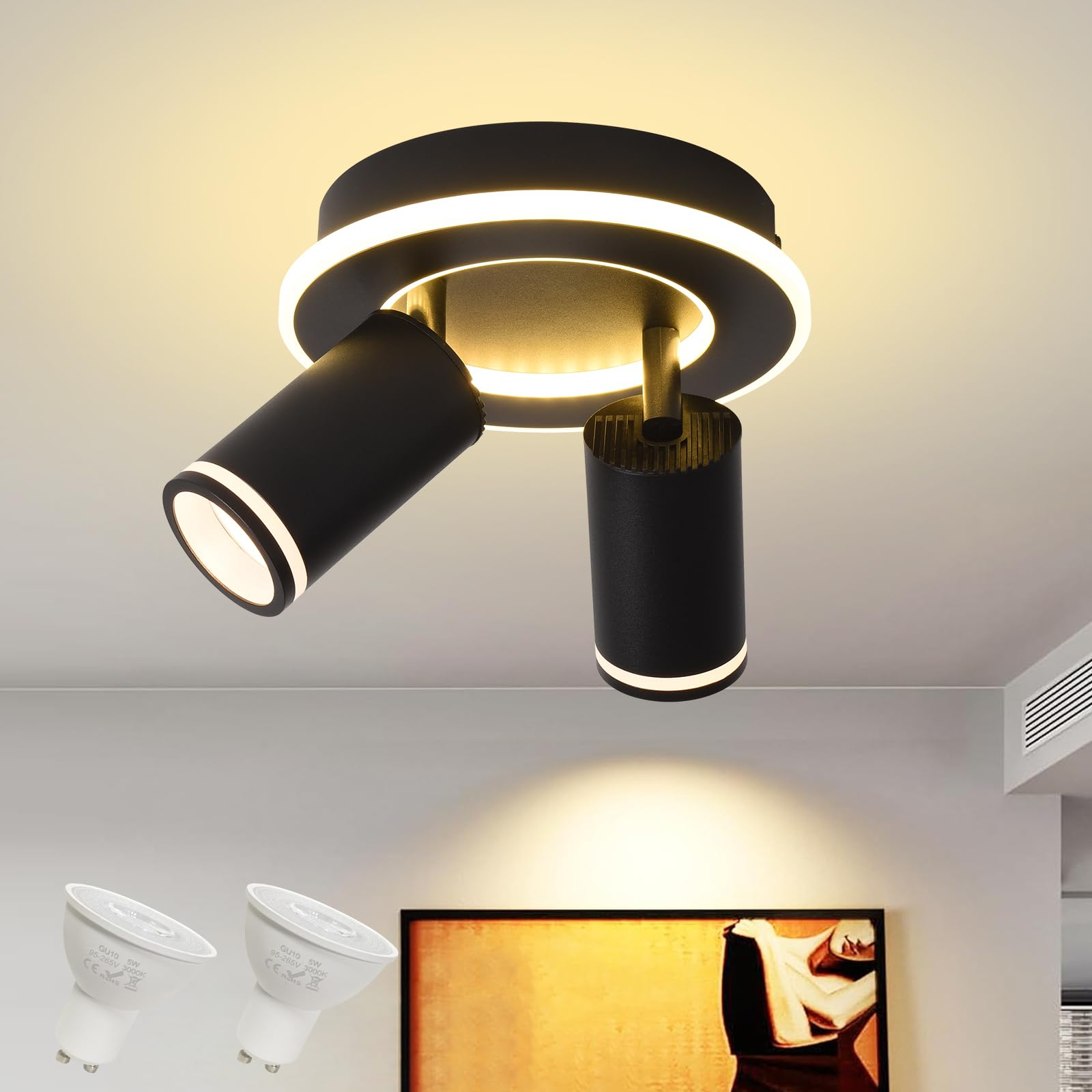 Kaissen LED 2 Light Track Lighting Kit