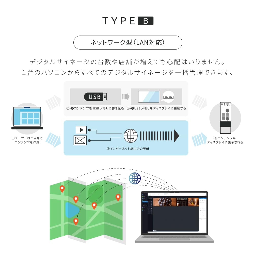 Amazon.co.jp: デジタルサイネージ 43型 スタンド付 液晶ディスプレイ