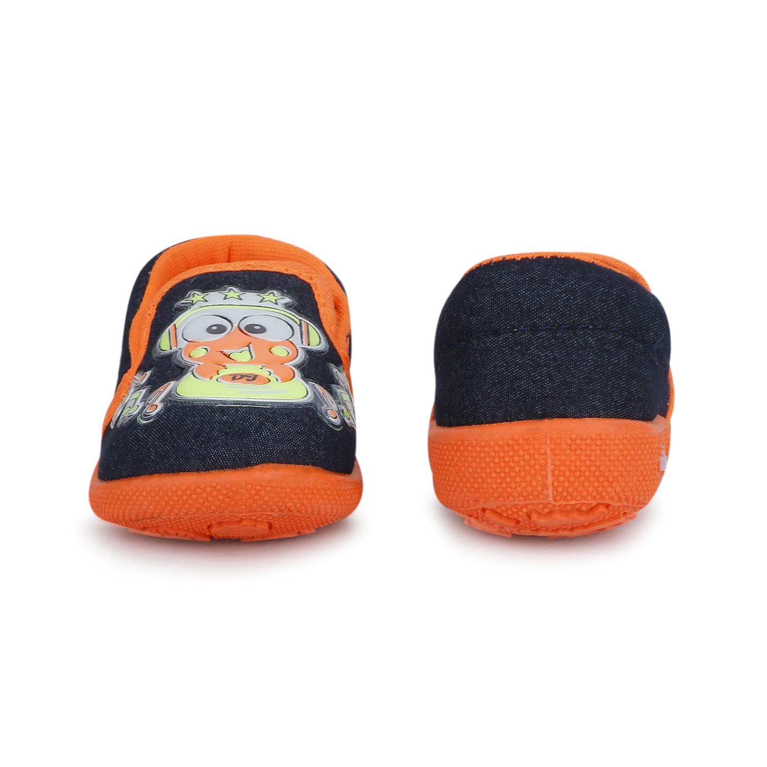 SMARTOTS Kids Unisex Casual First Walking Lightweight Musical CHU CHU Sound Baby Booties for Infants Age 3-6 Months Orange 3