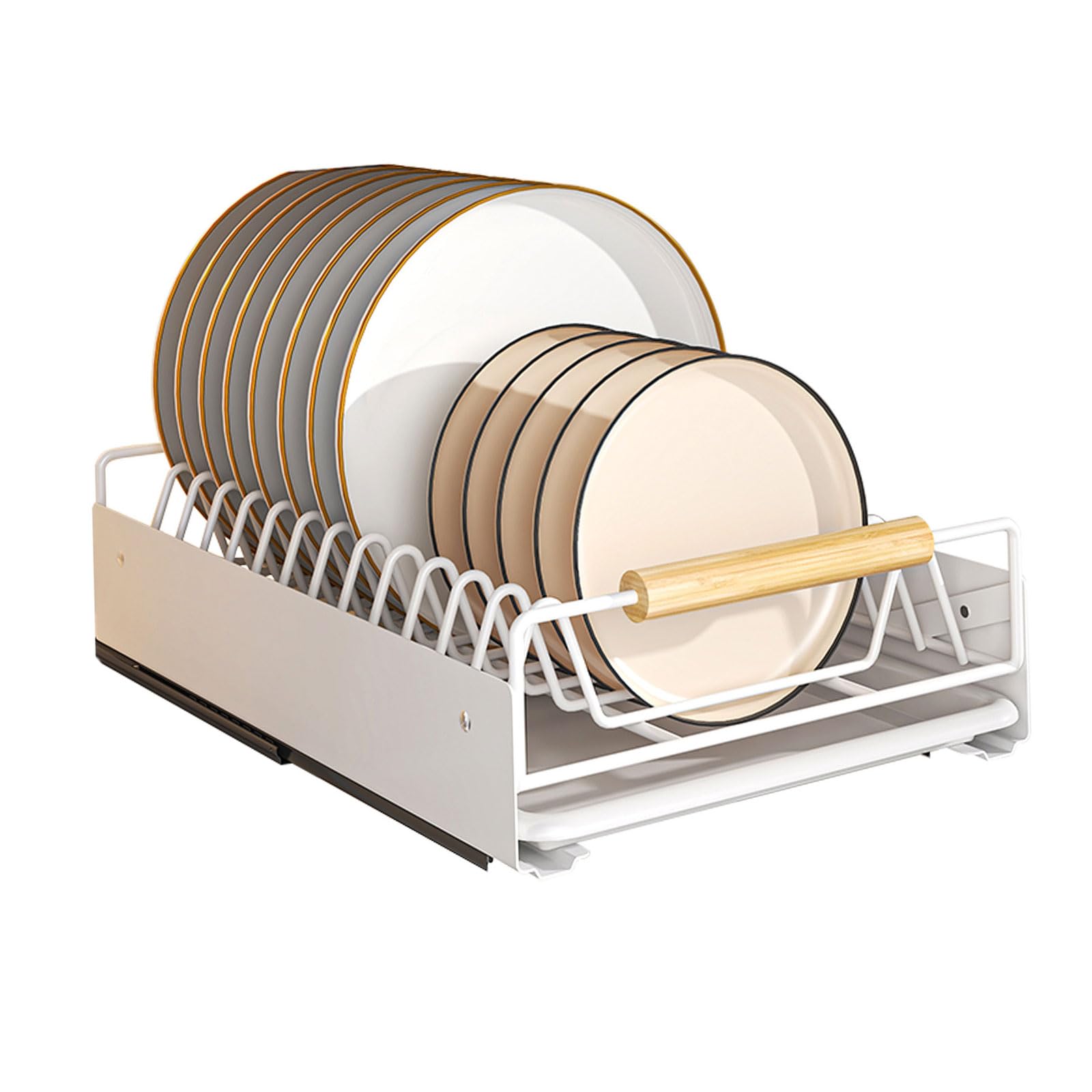 carotoe Countertop or Sink Side Drainer Iron Wire Drying Stand Compact Kitchen Rack Drainboard Easy to Clean Rack