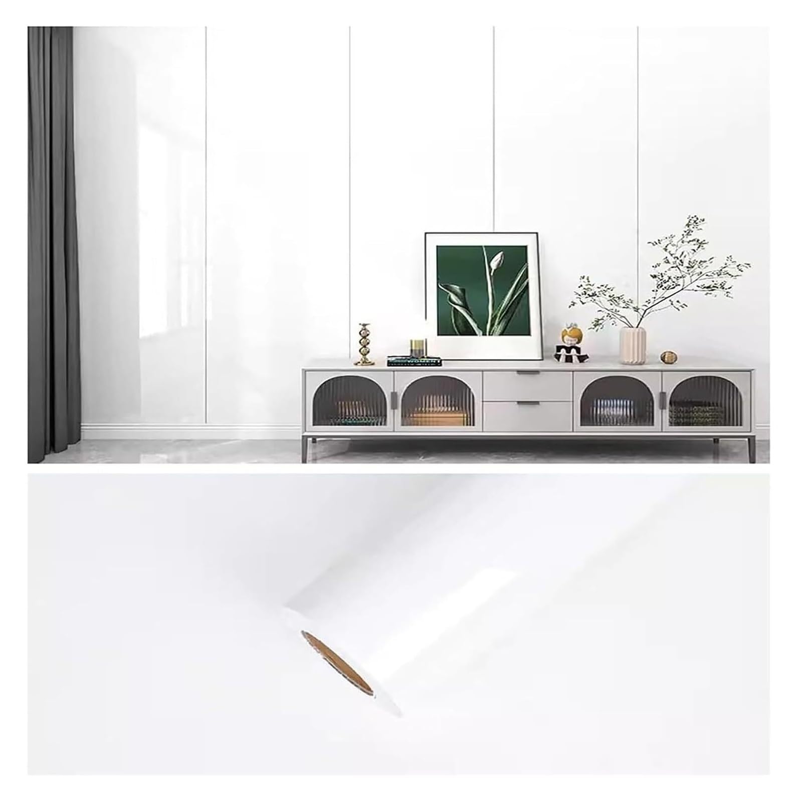 LKLNKVL self-adhesive wallpaper, Self Adhesive Wallpaper，Kitchen Peel Stick Backsplash Wall Panel,SeBackground Decorative(Wit)
