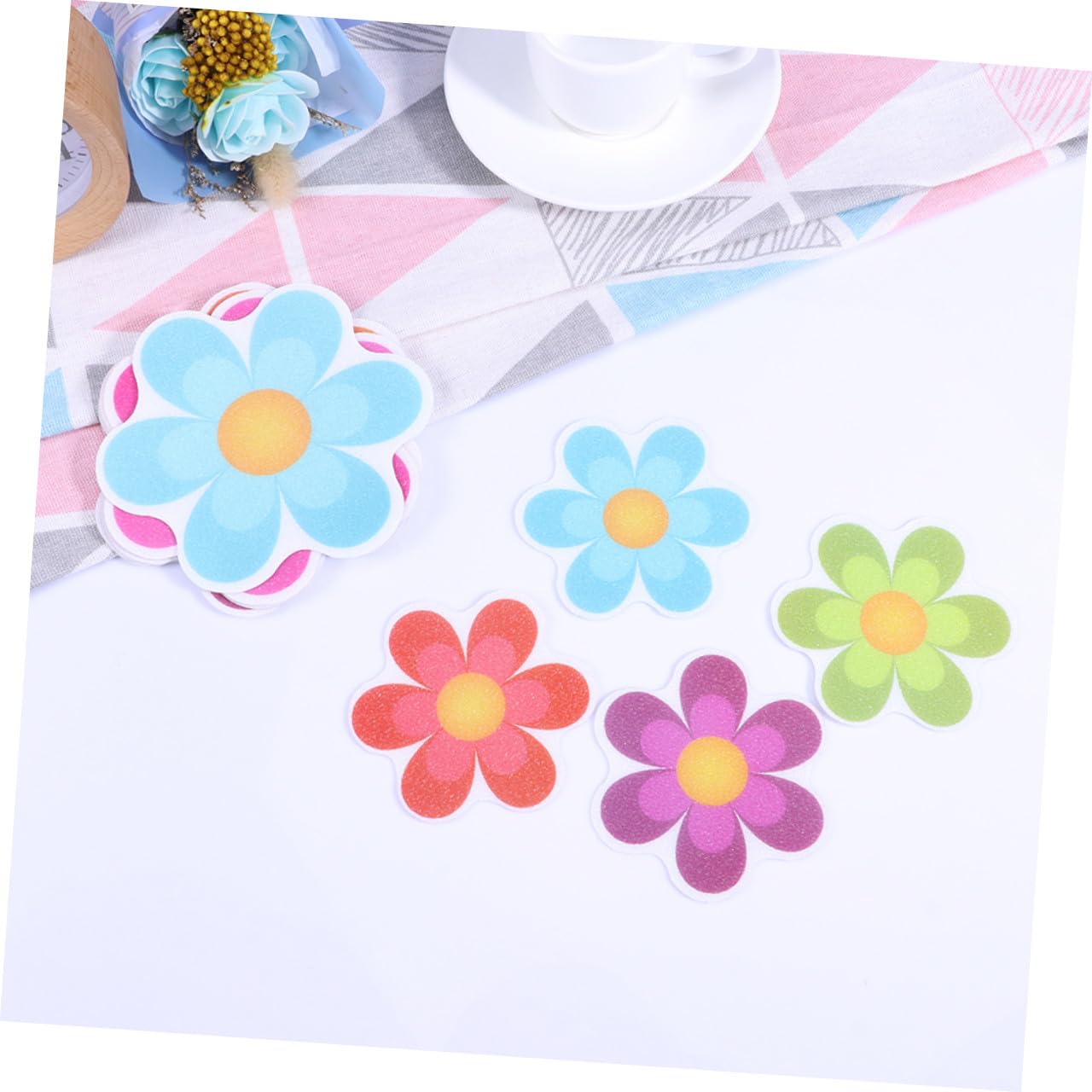 Amosfun 57 Uds Pegatinas Antideslizantes para El Hogar Pegatinas Antideslizantes para Bañera Y Ducha Peldaños De Seguridad para Bañera Seguridad para El Baño