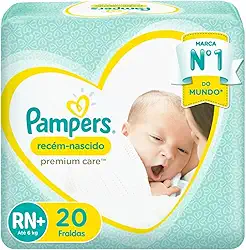 Fralda Pampers Premium Care RN+ - 20 fraldas
