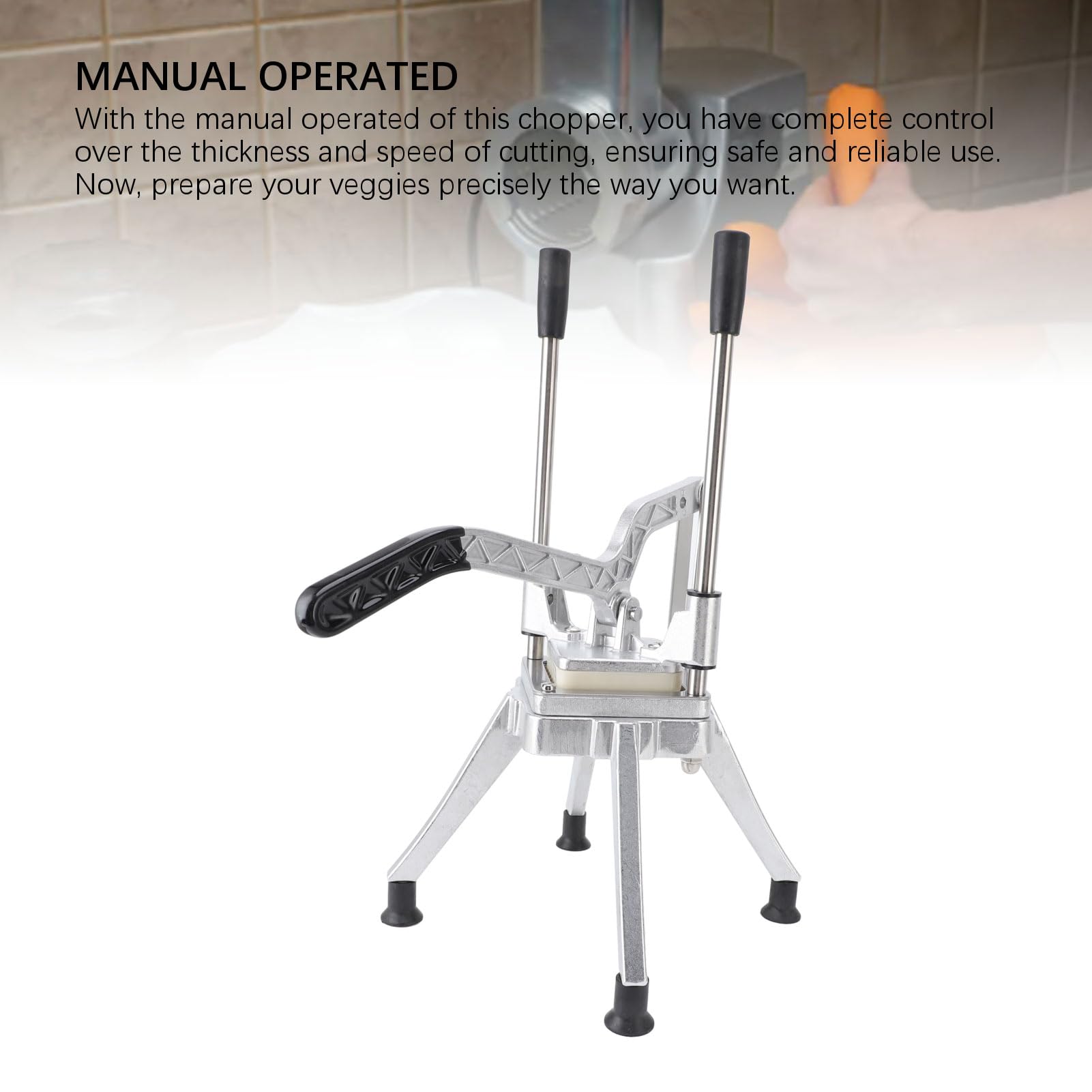 Generic Chopper de Vegetales, Cortador de Cebolla Fría Francés con 3 Cuchillas Reemplazo Aluminio Aleado Cortador Vegetales Dicer para Restaurantes Cocina en el Hogar