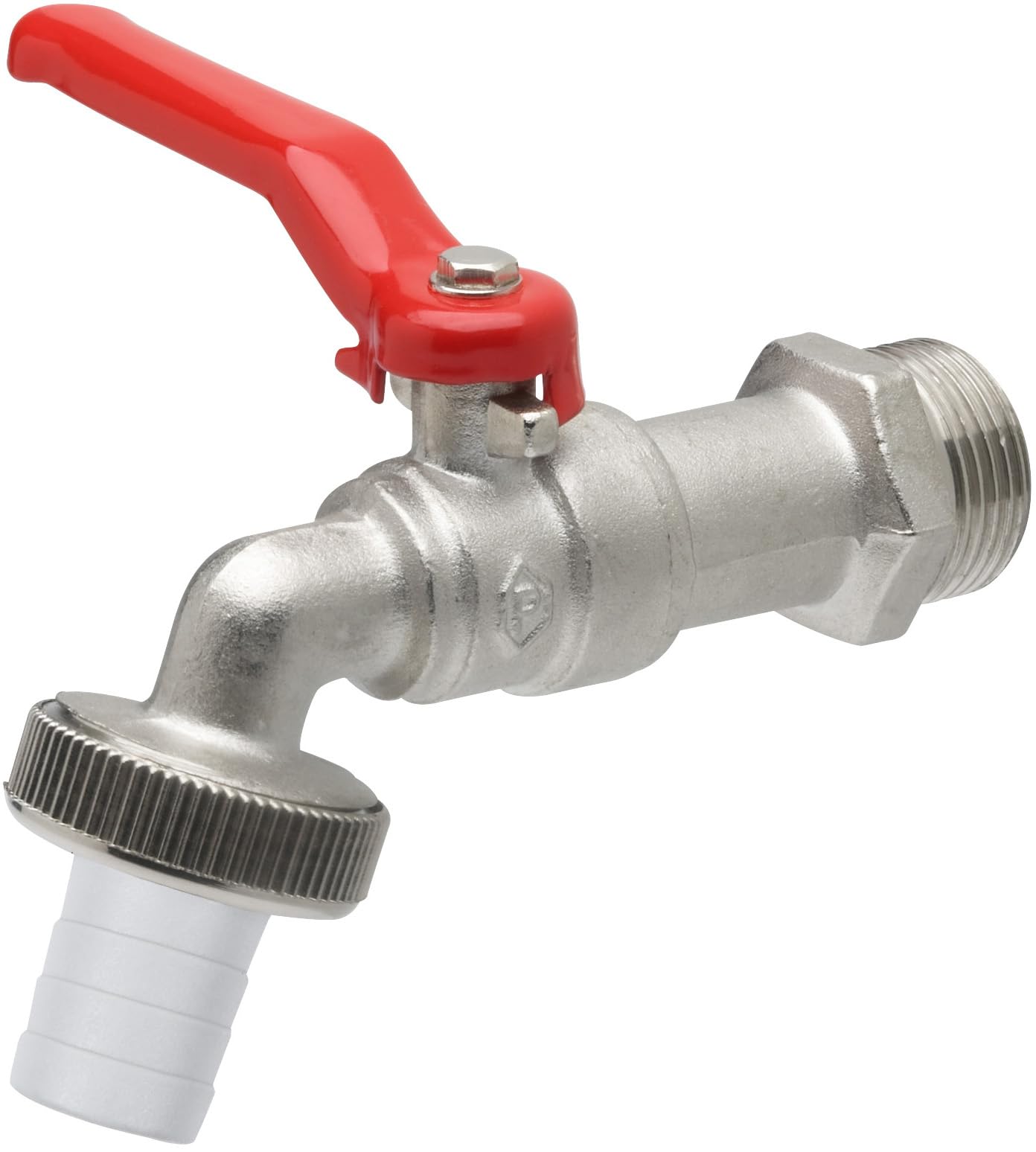 Meister Rubinetto a sfera – 20,95 mm (1/2 pollici) AG – con attacco per tubo flessibile – ottone di alta qualità – ideale come rubinetto esterno/rubinetto per serbatoi di acqua piovana