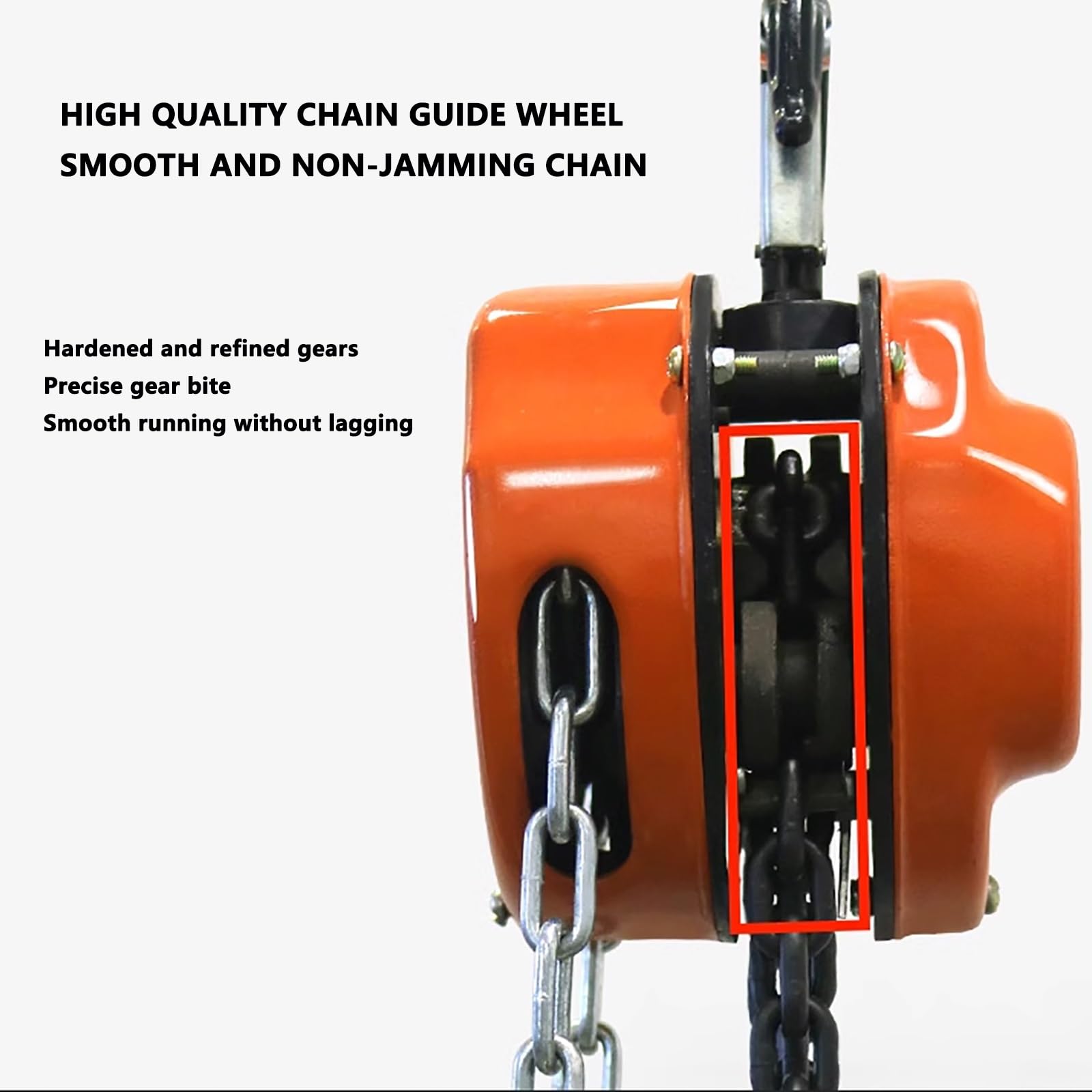 Kettenzug 5 Ton 10ft Rot, Mini-Kettenzug 11023Lbs, Heavy Duty Pulley Hoist mit G80 Manganstahl Kette, manuelle Kette Fall for Garagen, Lagerhallen, und Automotive Tasks