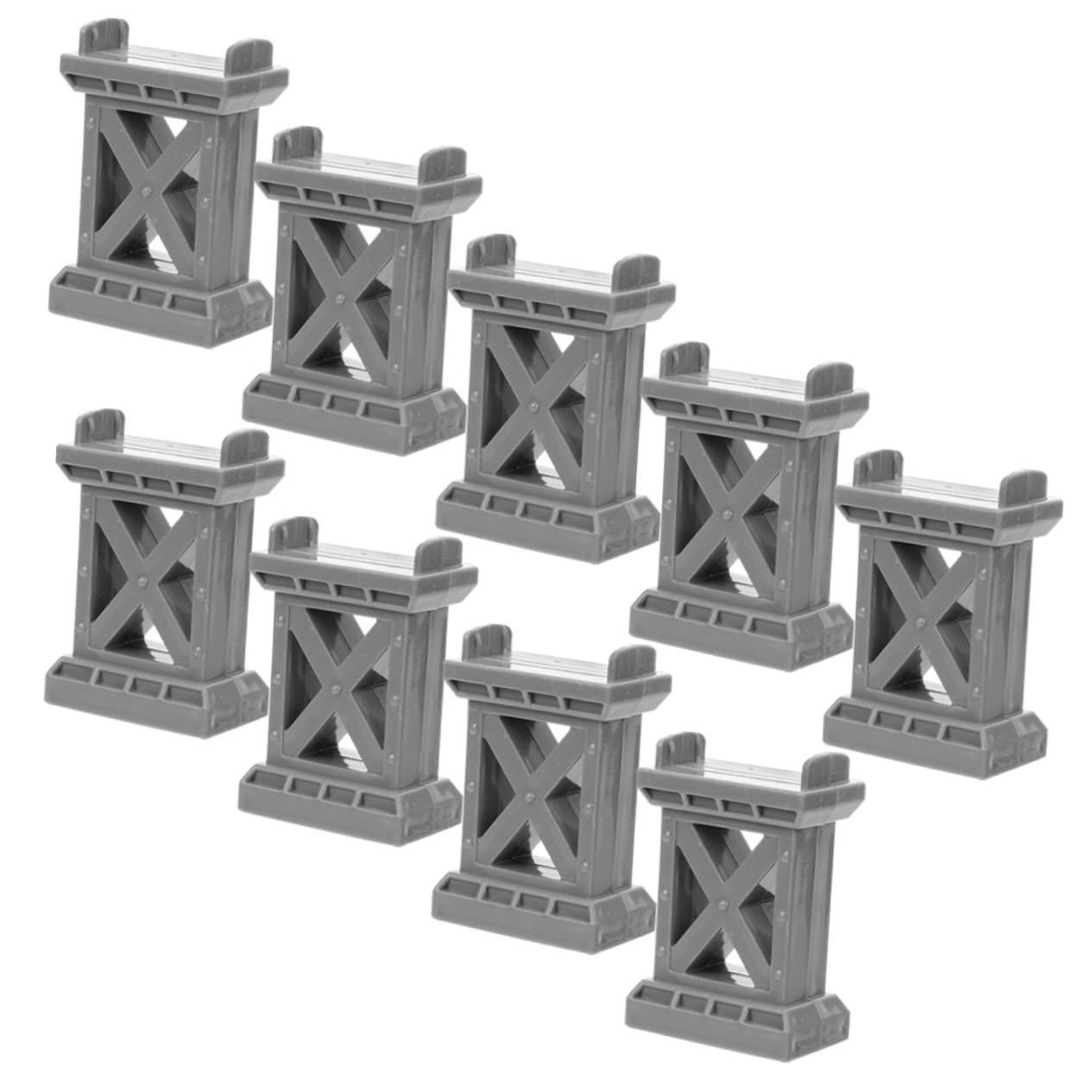 Gadpiparty 9pcs Train Track Support Risers for Railway Accessories Bridge Support Blocks for Toy Train Easy to Install Compatible All Major Brands for Creative Play
