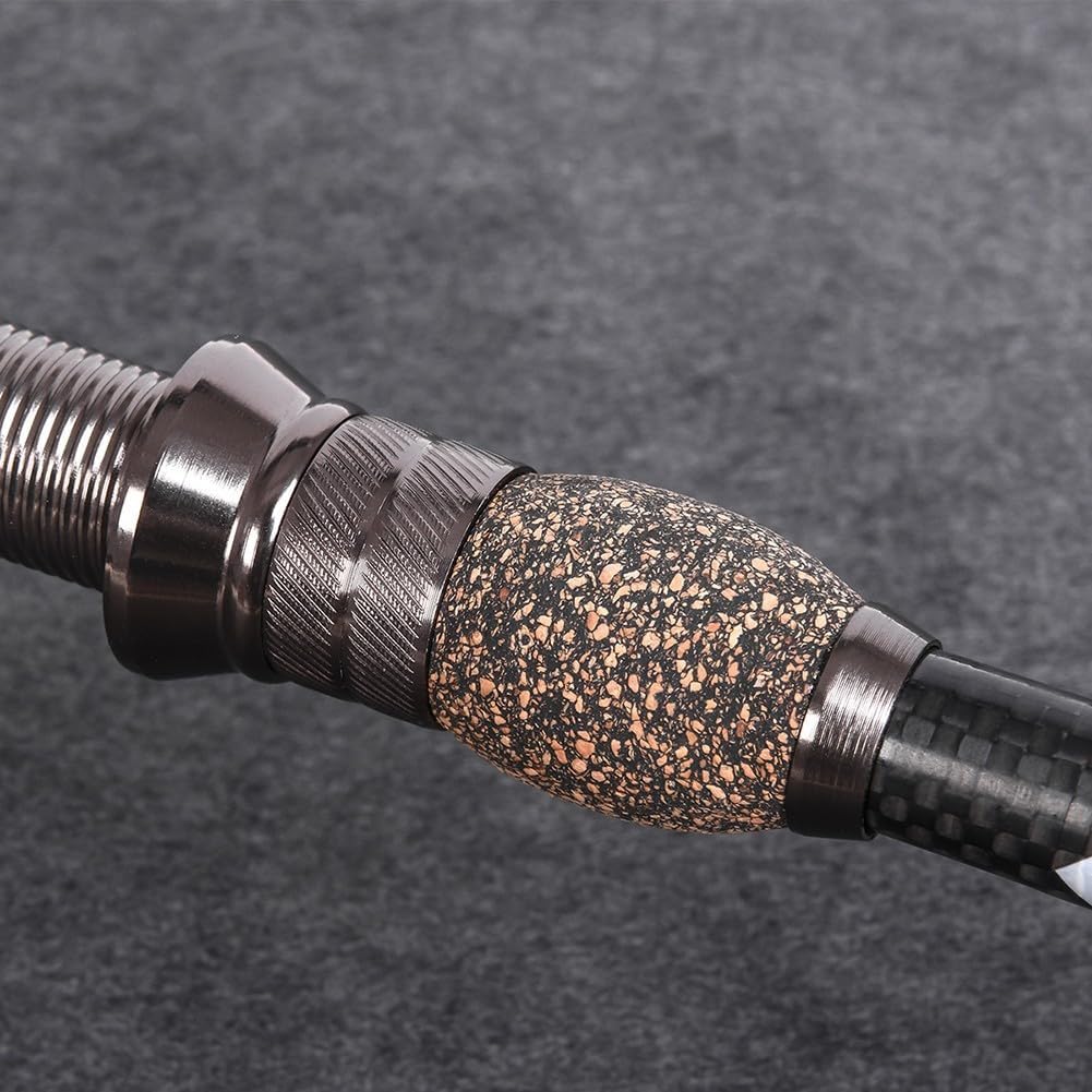 Caña de pescar de fibra de carbono y aluminio, diseño telescópico para un uso cómodo y fácil transporte para pesca en el mar