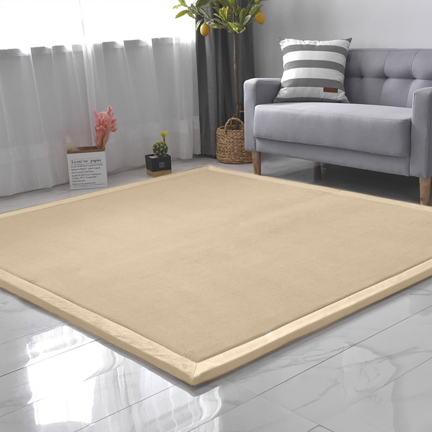 Tappetino Velluto Morbido Per Bambini 180x200cm - Antiscivolo, Per Gattonare E Giocare - Foto 8