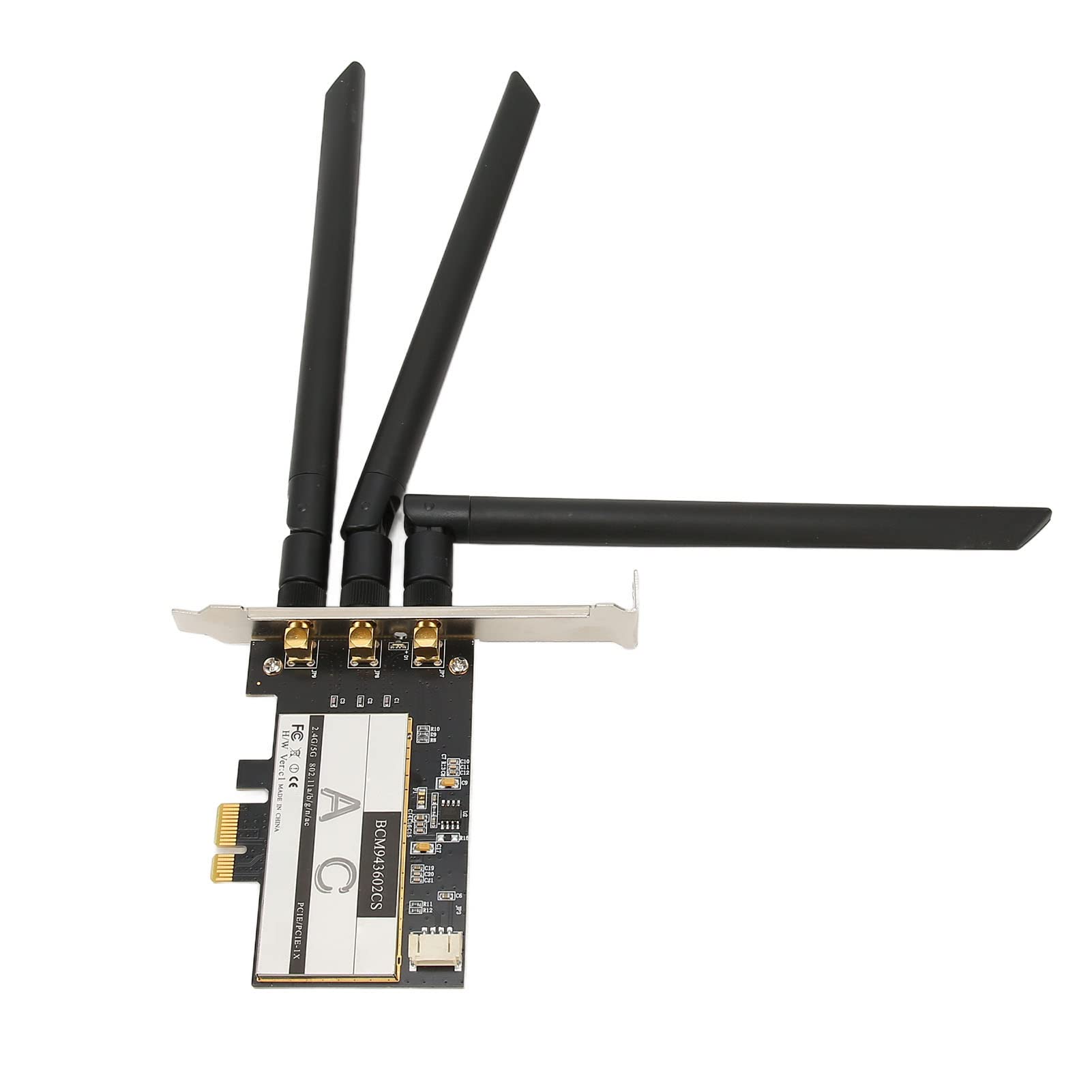 BCM943602CS Carte PCIE avec 3 antennes 1750Mbps 2.4Ghz 5Ghz 4.0 pour 11, OS