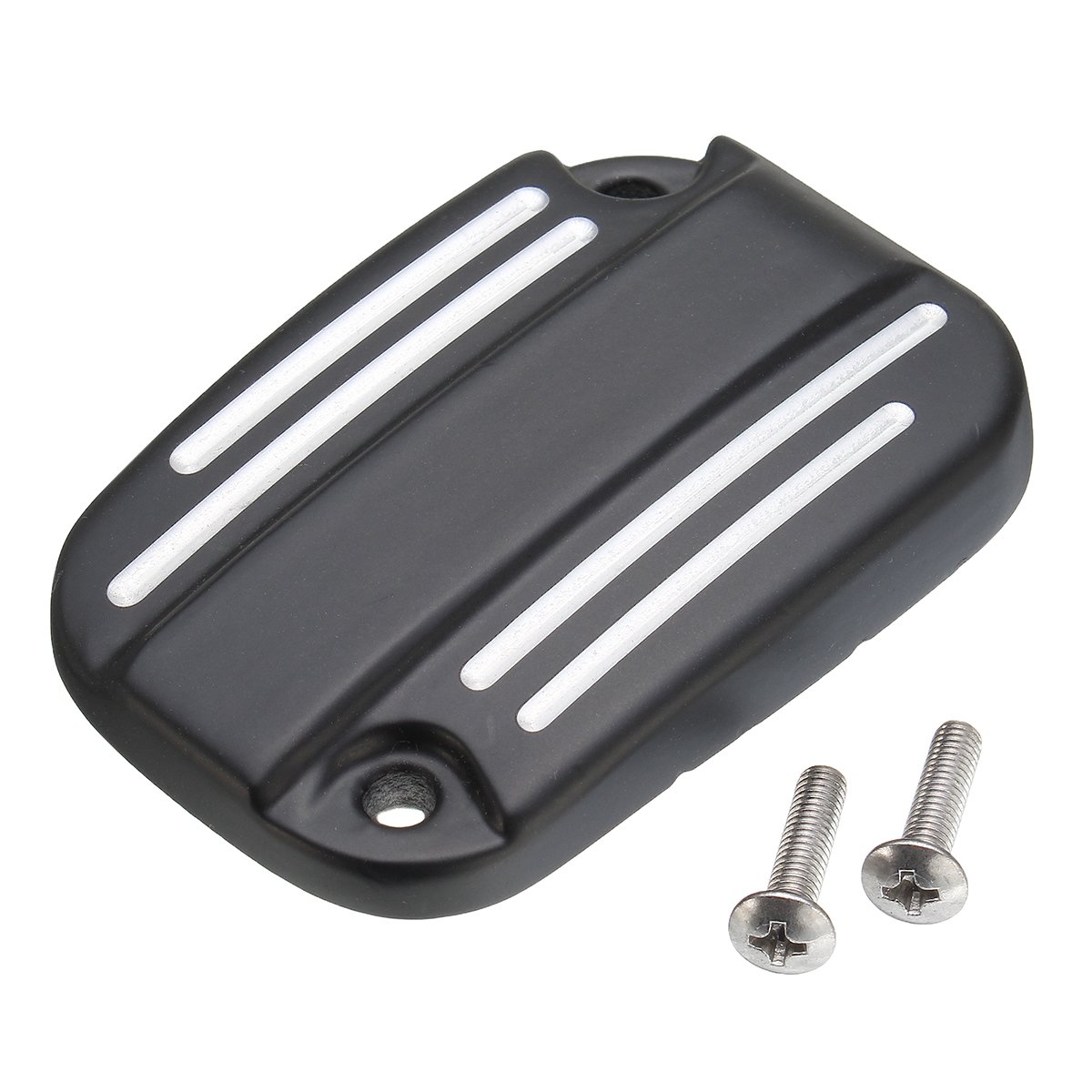 Tappo Serbatoio Liquido Freno Anteriore Nero In Alluminio Billet Per Harley Davidson Electra Glide Road King 2007-2015