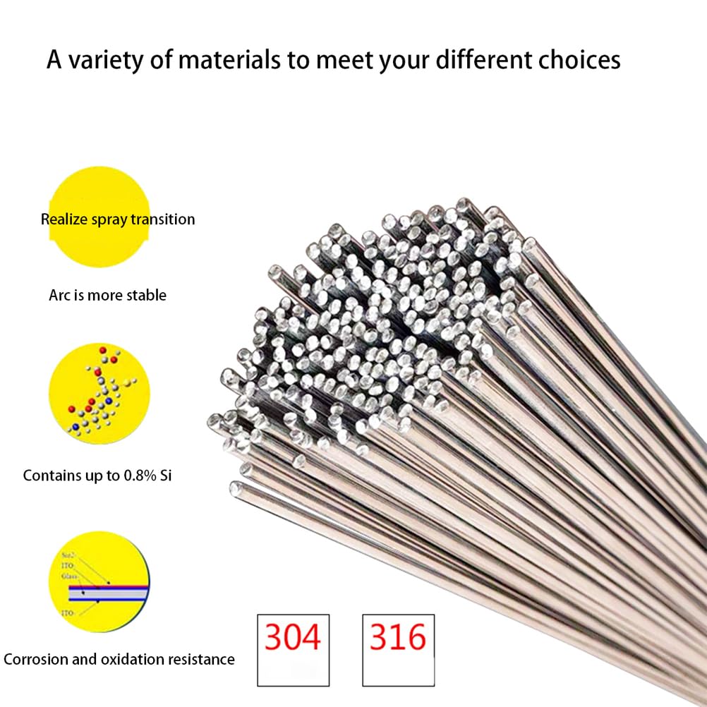 Electrodos para soldadura por arco, varillas de so Varillas de soldadura TIG de acero inoxidable, 20 unidades, soldadura TIG/MIG/ARC de 1,6-3mm(2mm)