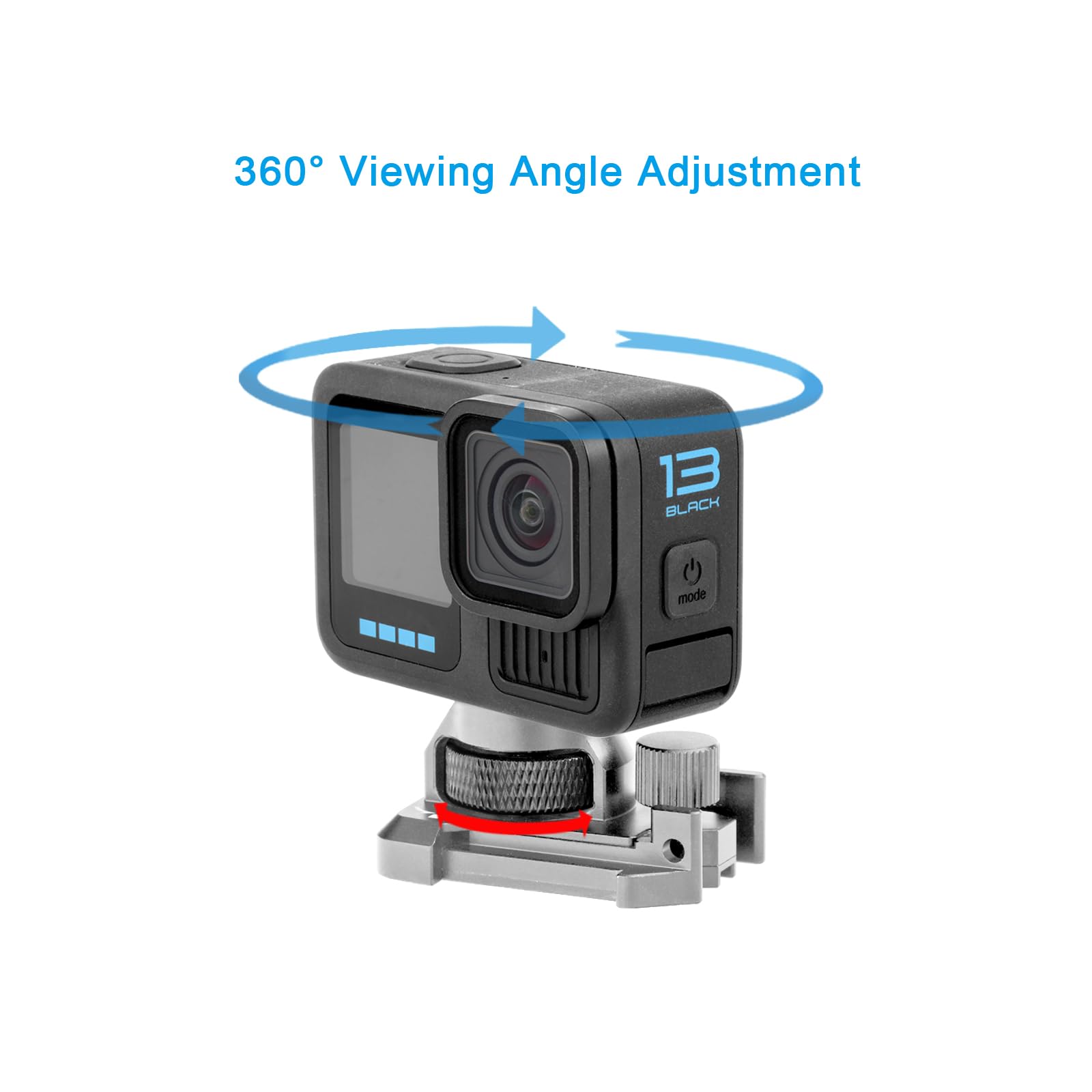 Forevercam Schnellwechselplattenklemme, mit 1/4 Zoll Schutzverschluss und 360 Grad Drehung, sehr geeignet für GoPro Serie und andere austauschbare Teile
