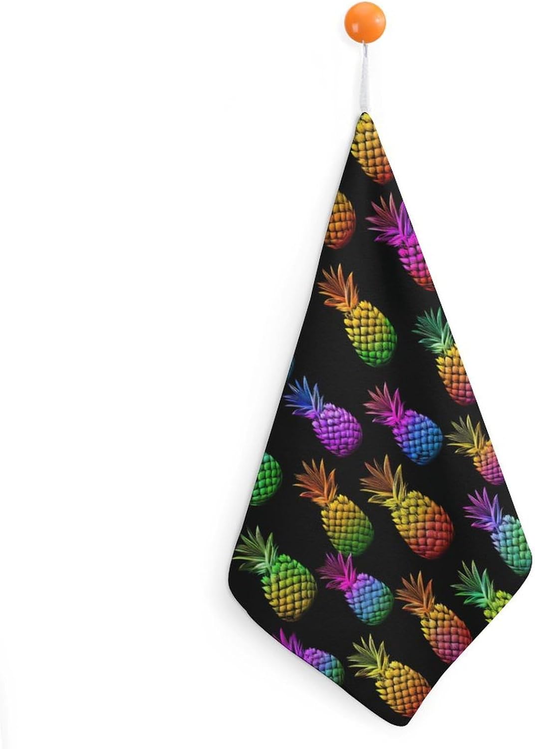 Tropical Pineapple Hand Towels for Bathroom Handkerchief | Absorbent,with Hanging Loop,Kitchen Towels,for Home Hotel,Soft